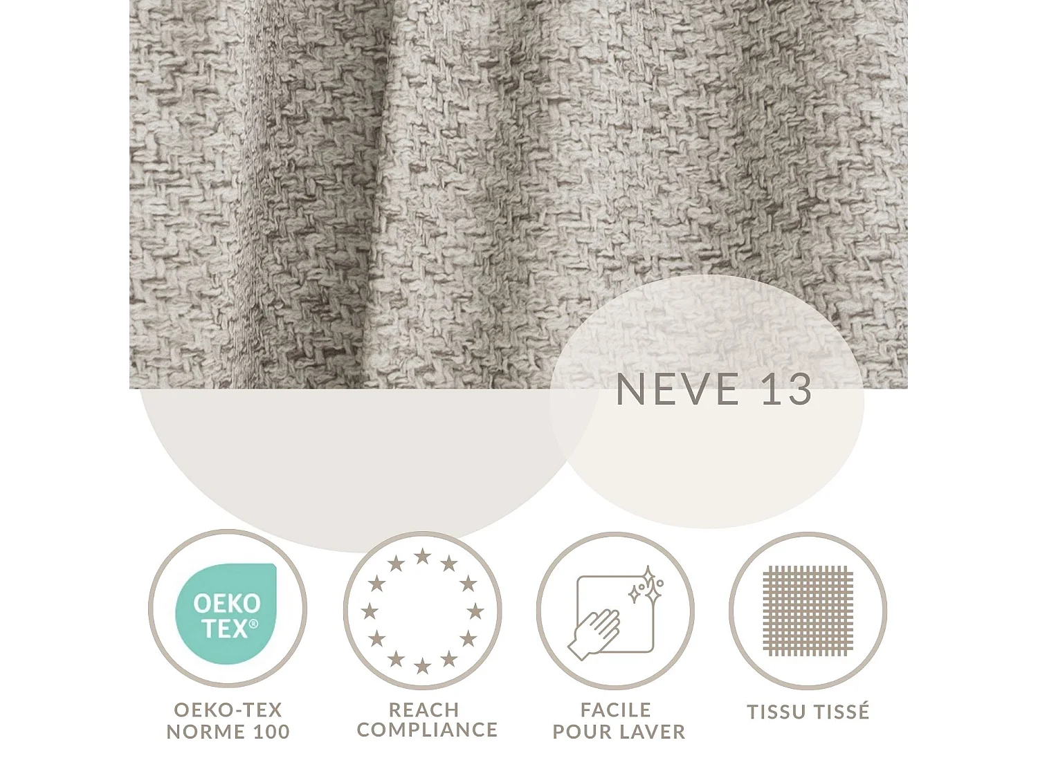 Set compleet bed met hoofdbord + opbergruimte + matrasse + dekmatrasse - 140 x 200 cm - Geweven stof - Lichtbruin - JONAH