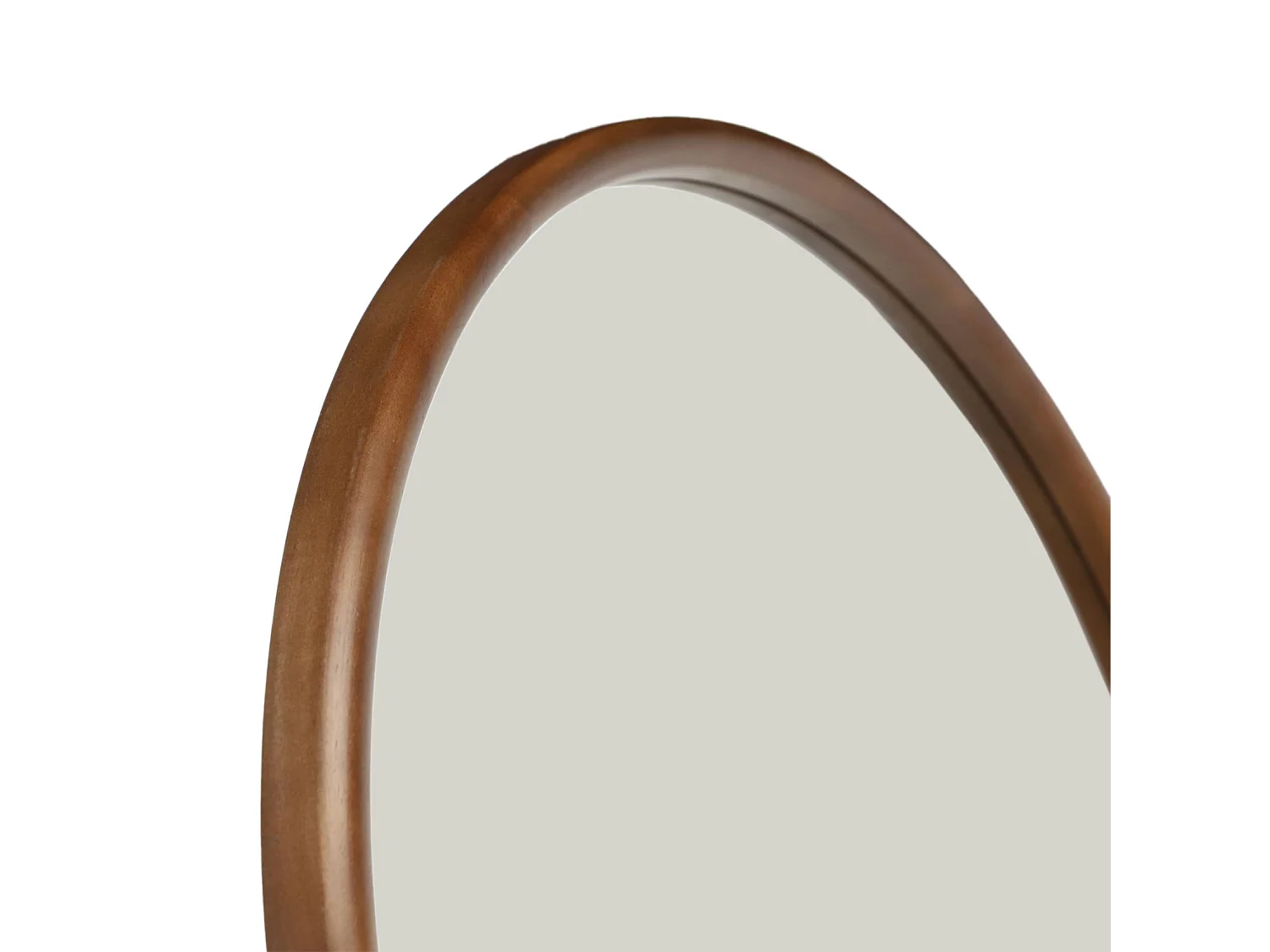 Espejo de arco de pie de madera de hevea con base de acero, 170cm