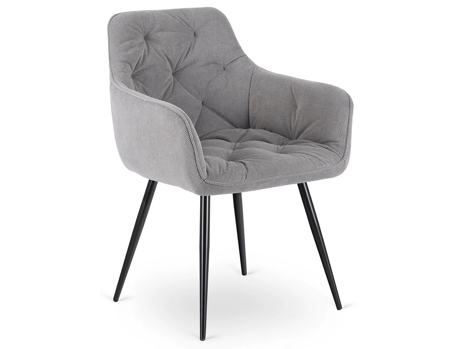 MODESTO Dining Chair Grey Fabric