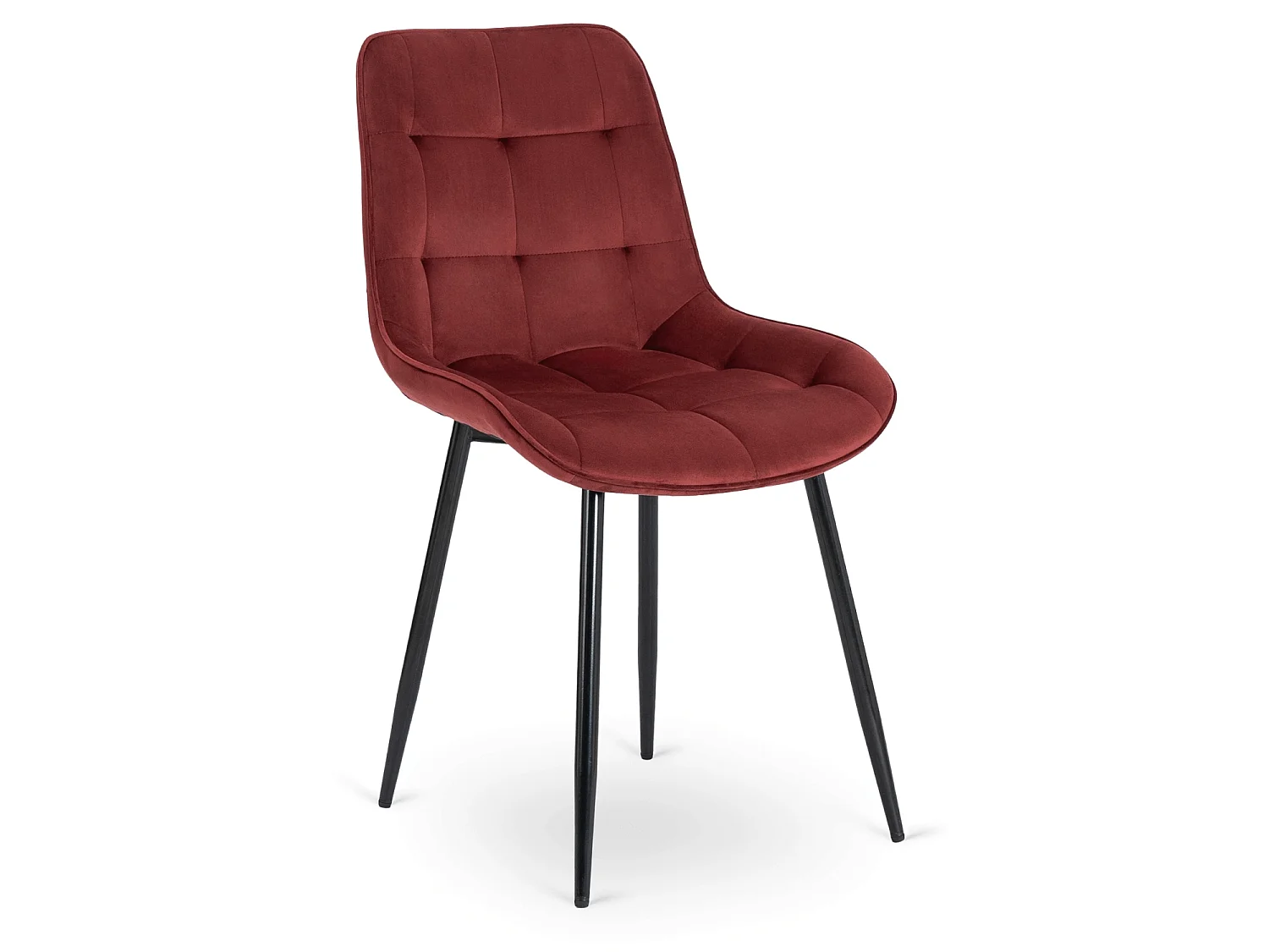 CHRIS Dining Chair Burgundy Velour