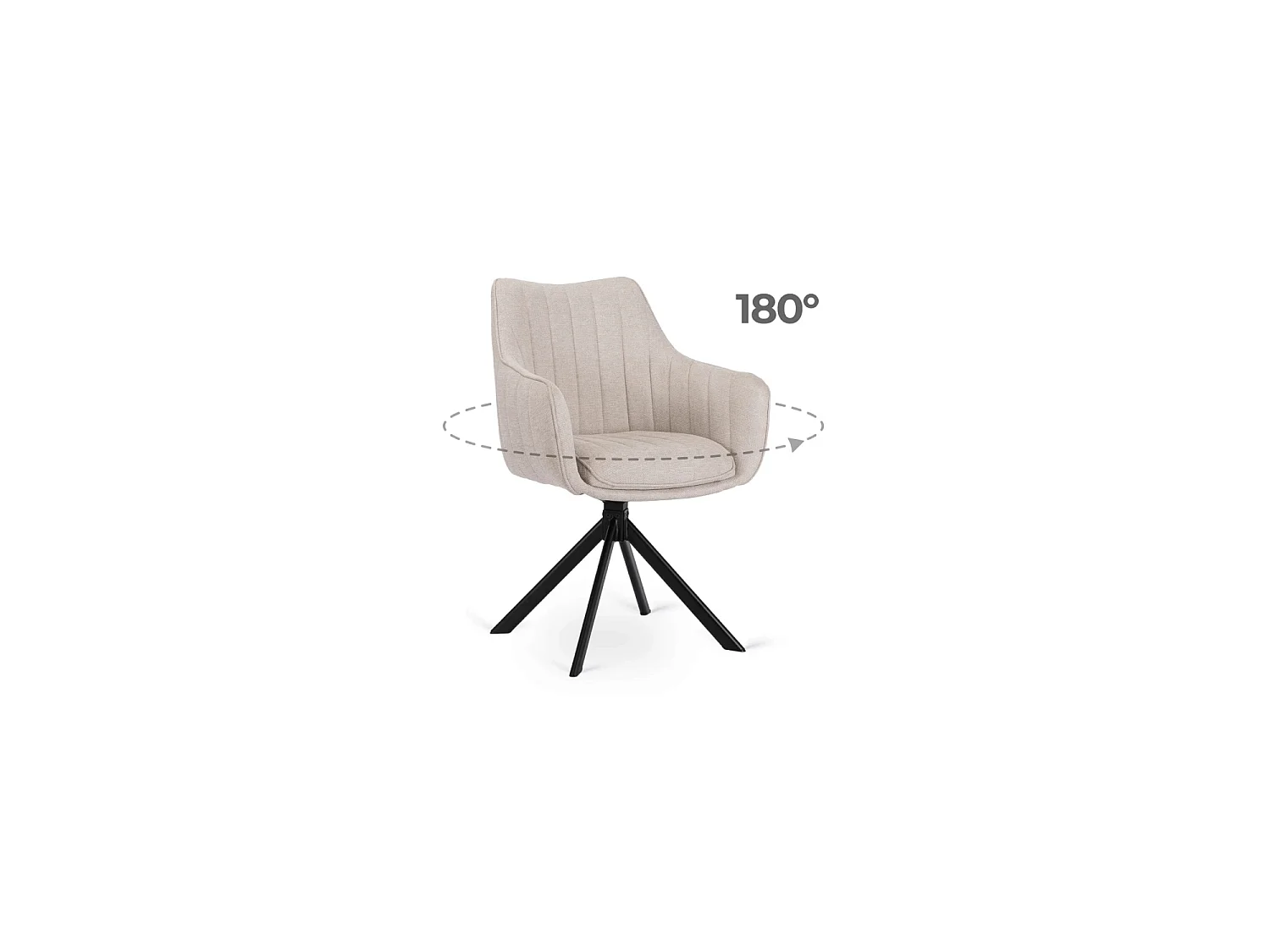 Dining Chair Swivel MUMBAI Cream