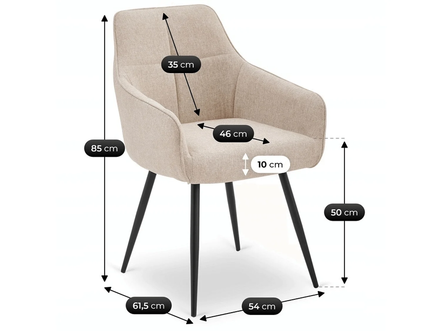 PALMA Dining Chair Beige