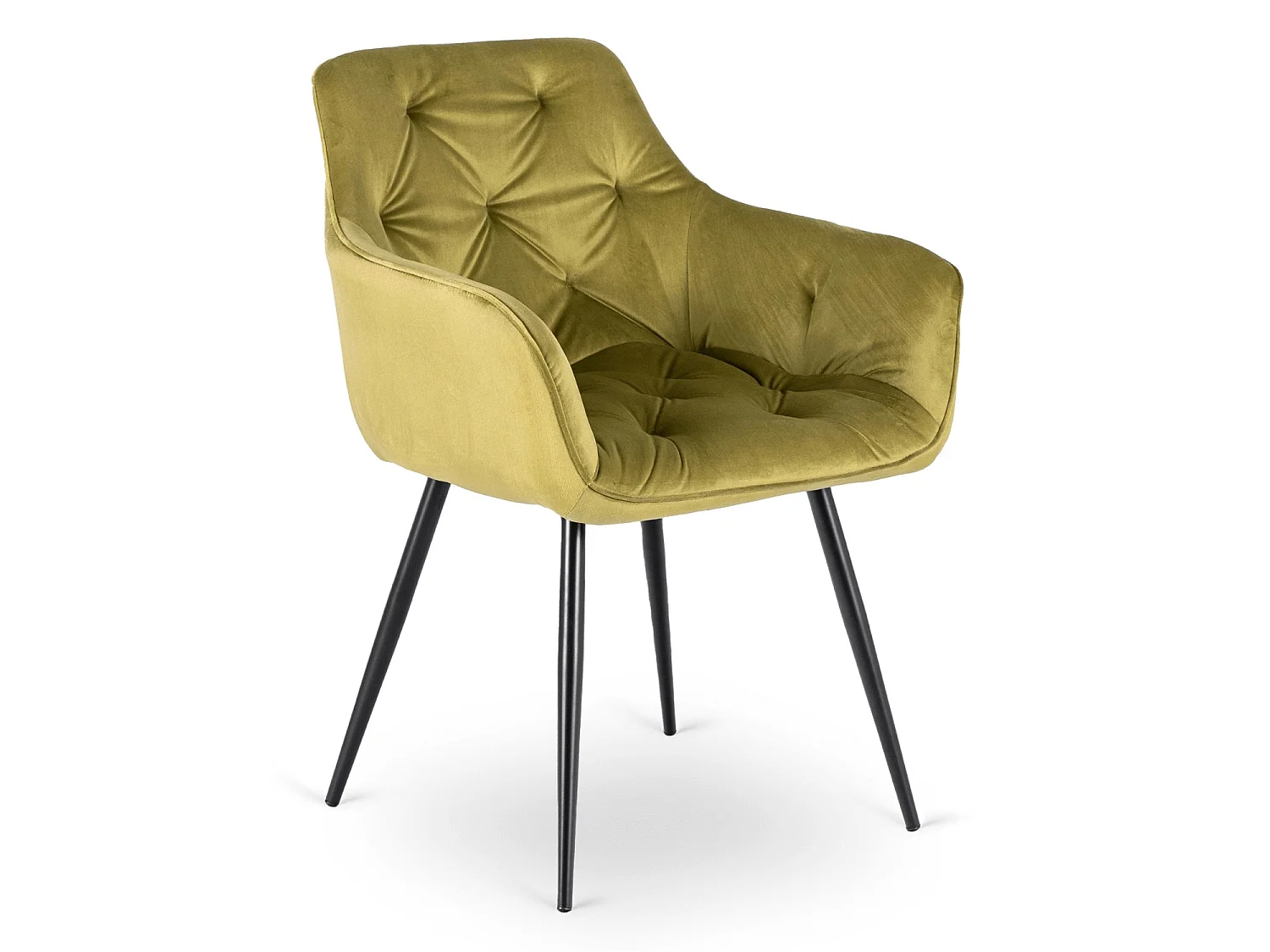MODESTO Pistachio Velour Dining Chair