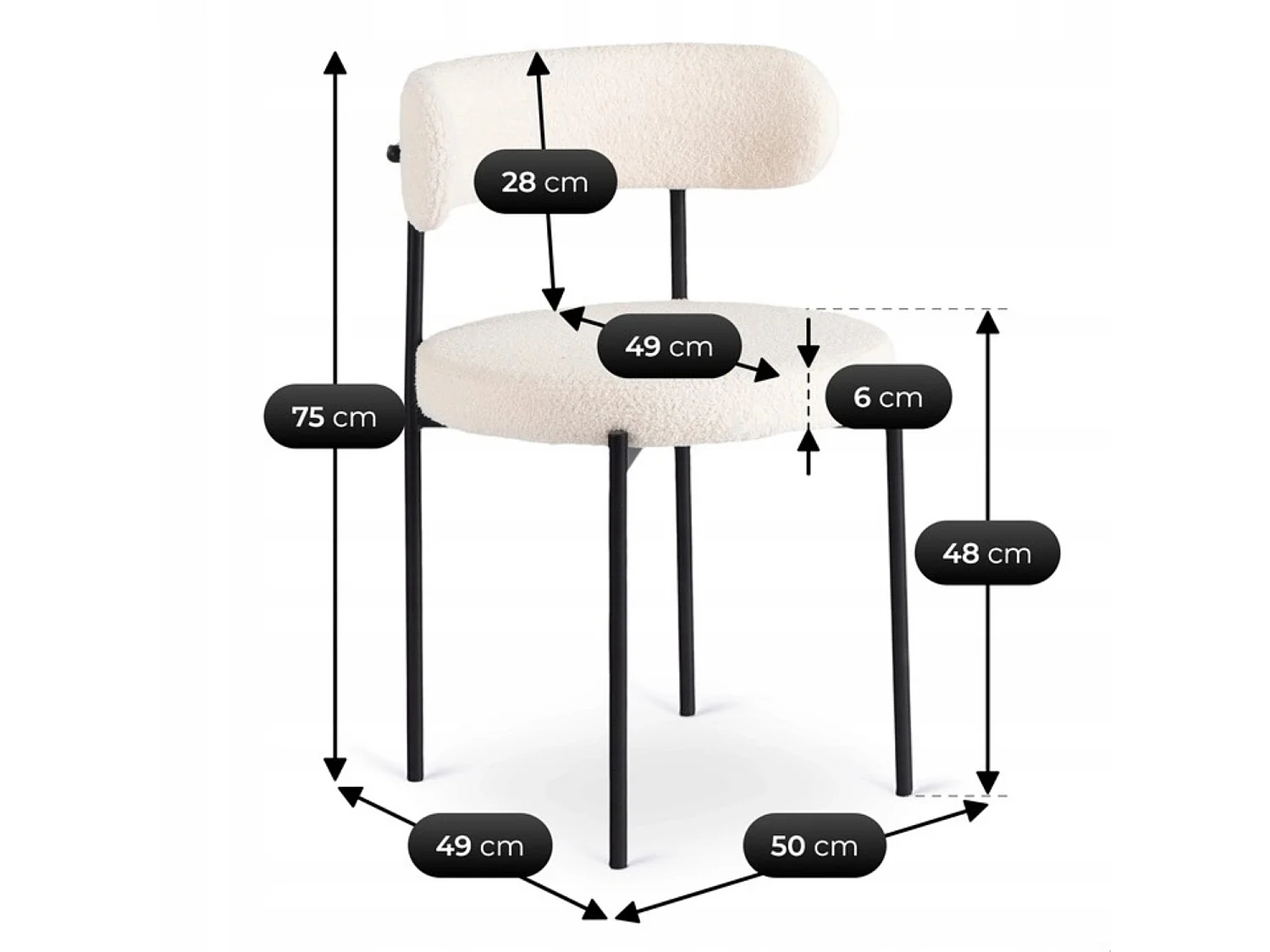 TULSA Cream Dining Chair