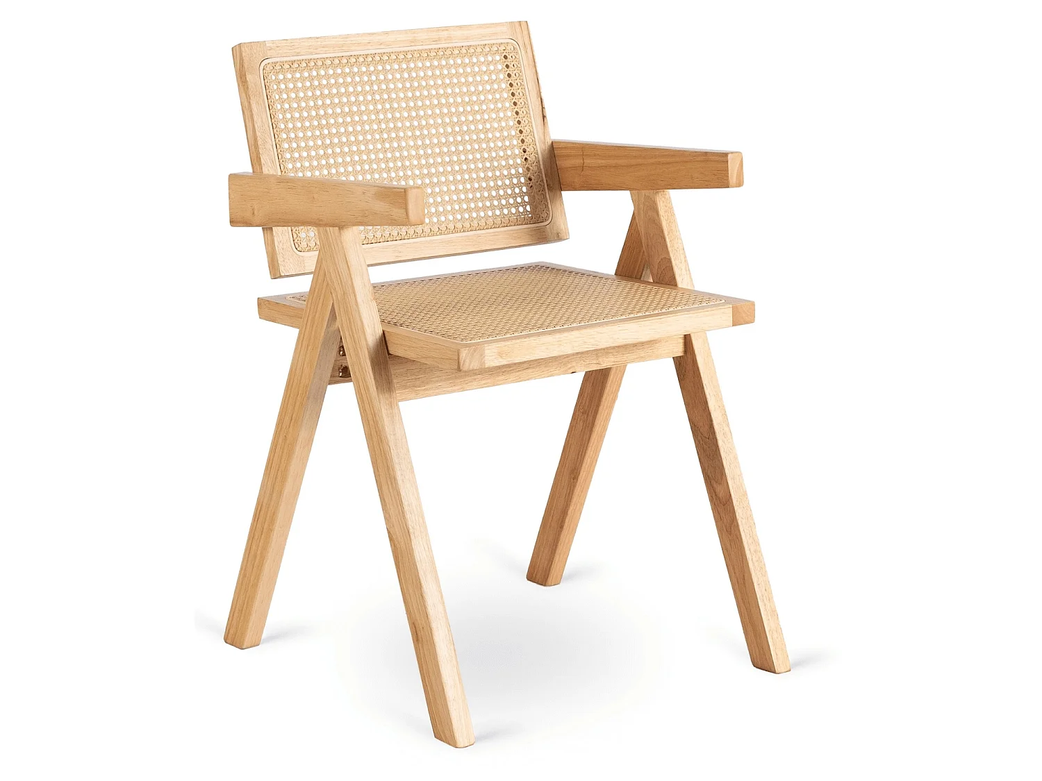 MADERA Dining Chair Oak/Beige Openwork