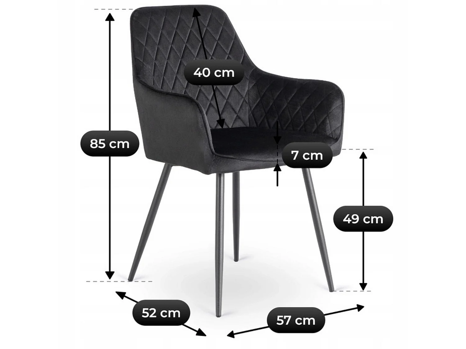 Dining Chair BRESSO Black