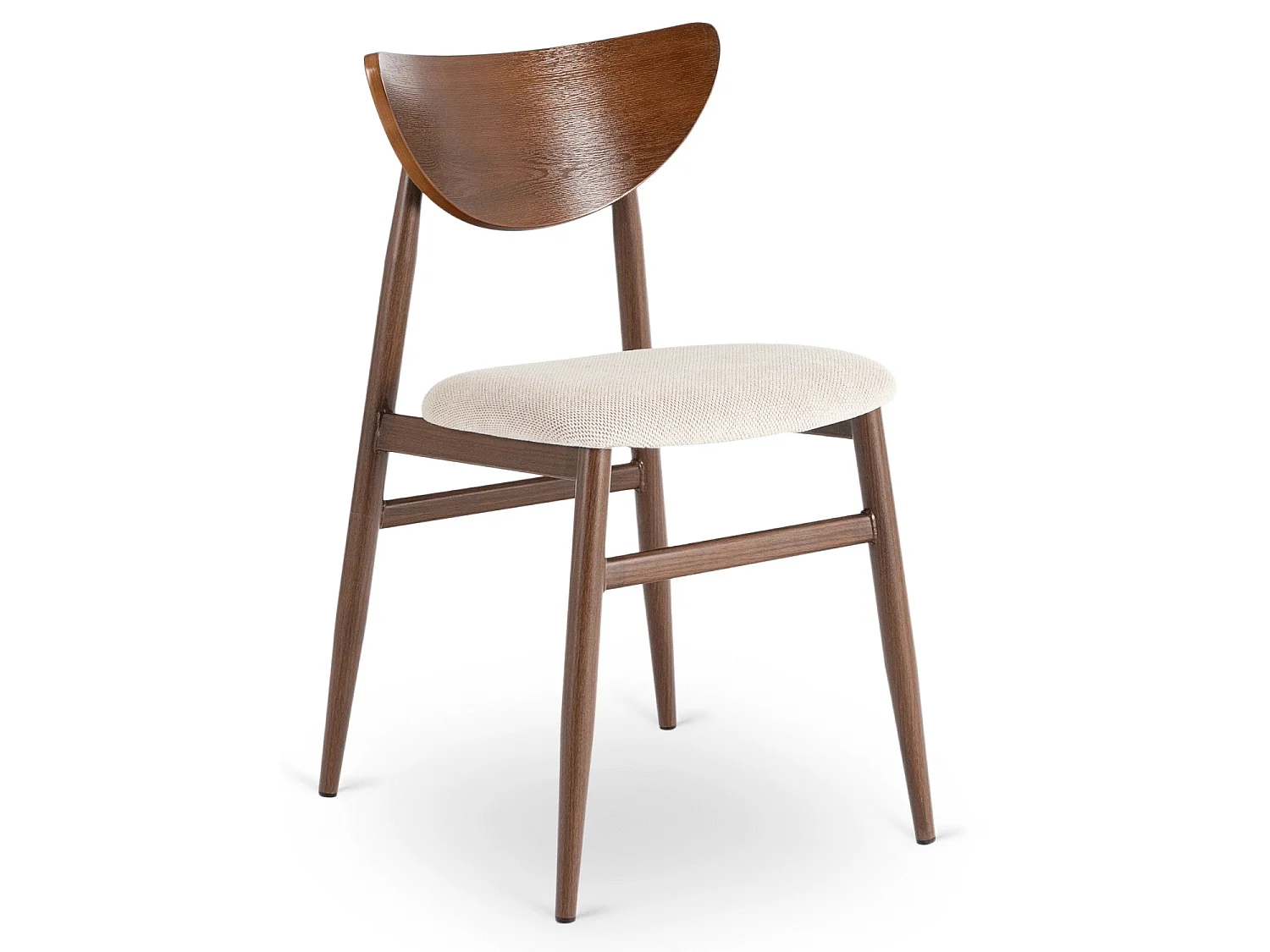 Dining Chair BRAGA Walnut/Beige