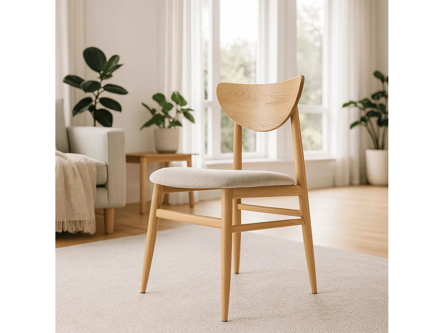 Dining Chair BRAGA Oak/Beige