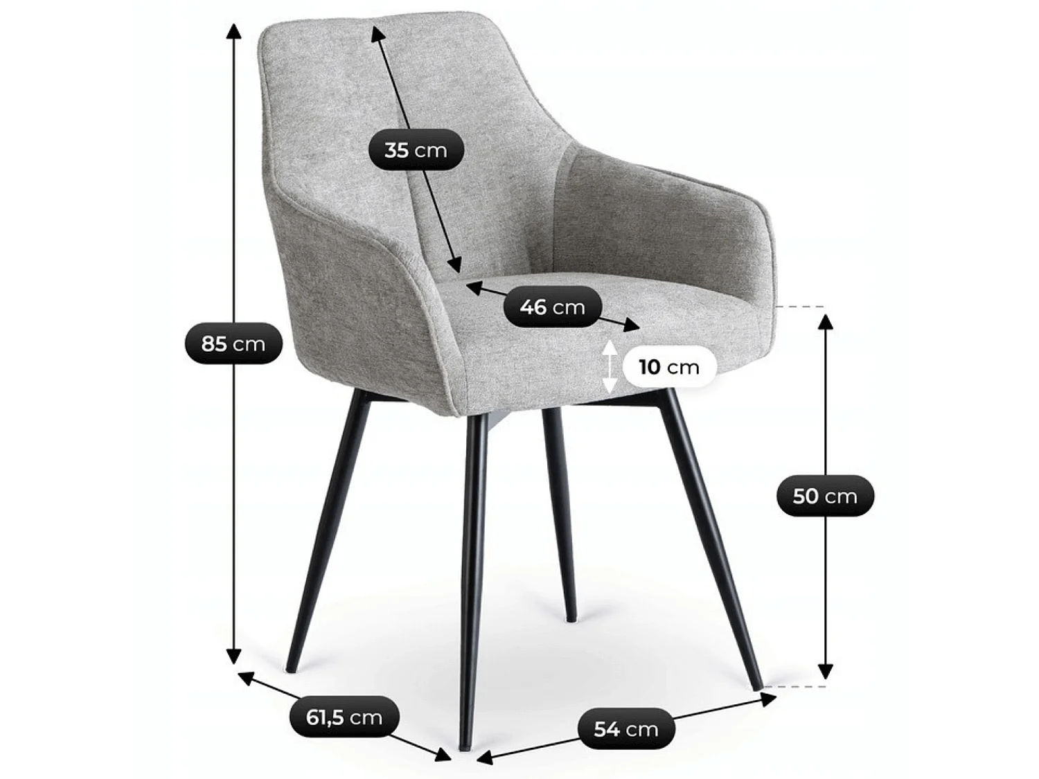 Dining Chair PALMA Grey