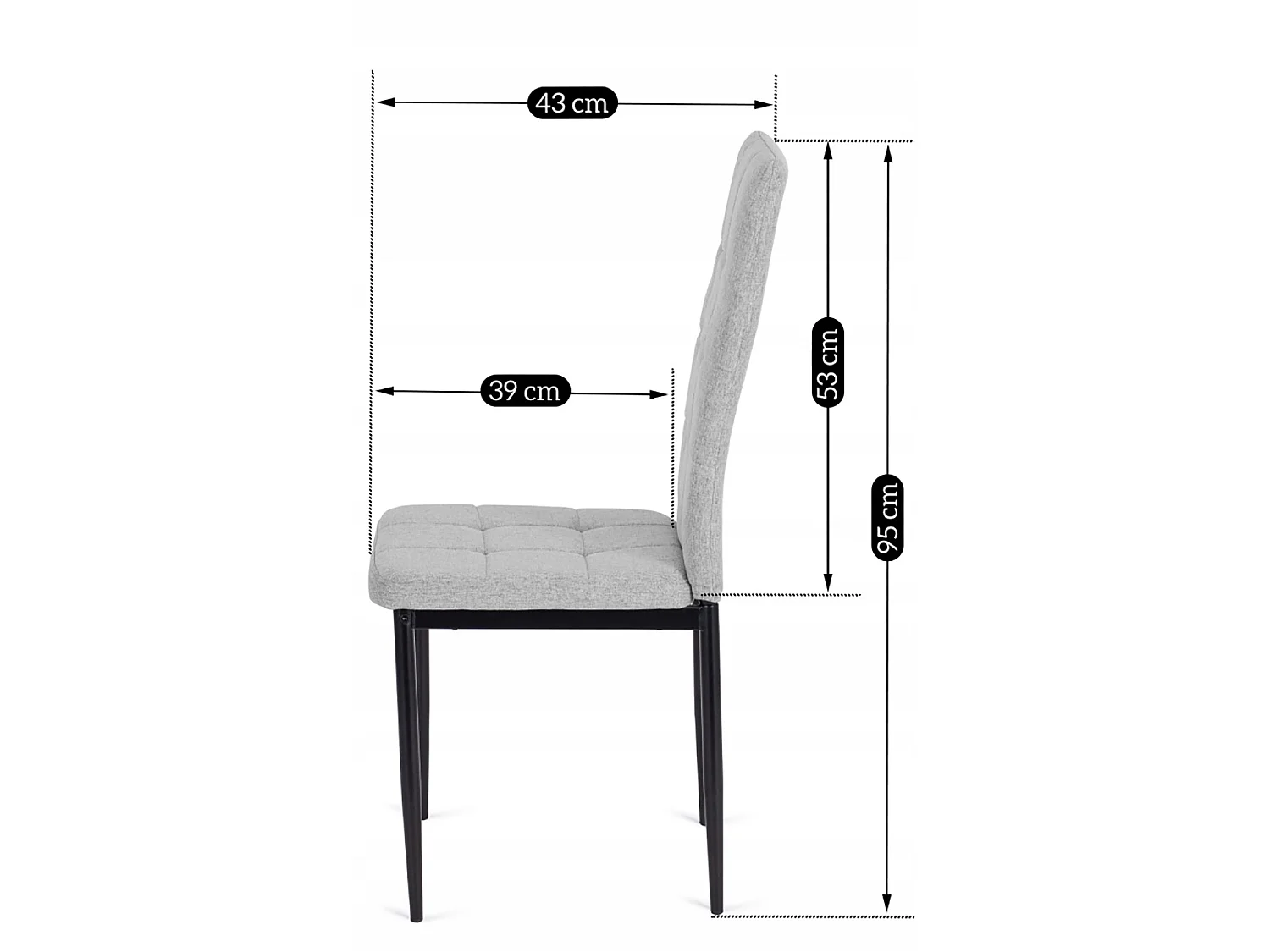 Dining Chair TEX Grey