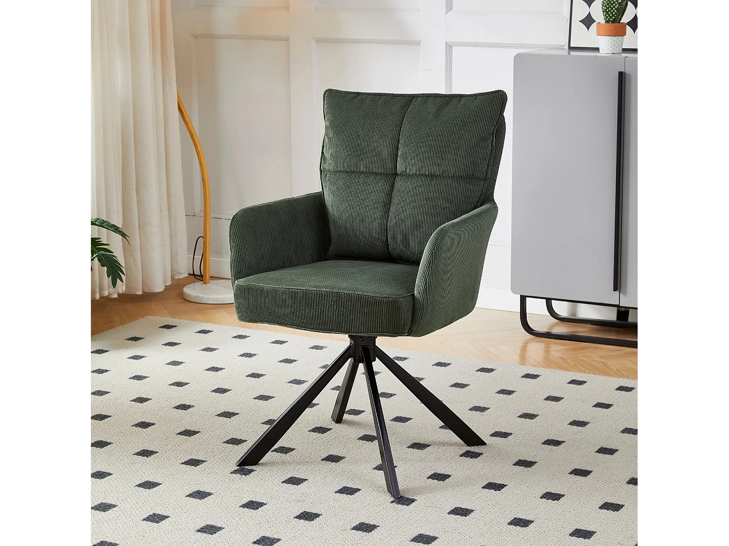 Swivel Dining Chair CITY Green