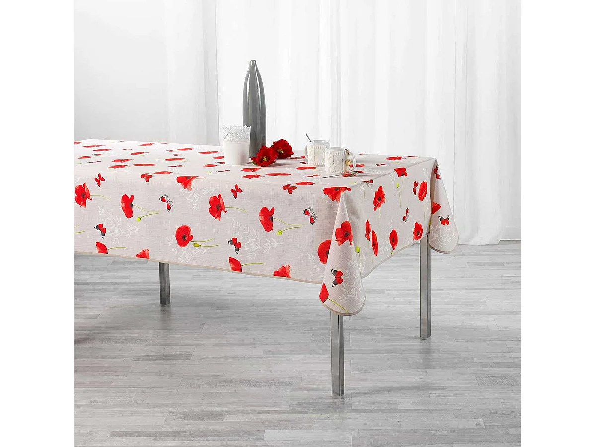 Nappe Antitache "Sweet Poppy" 150x240cm Multicolore
