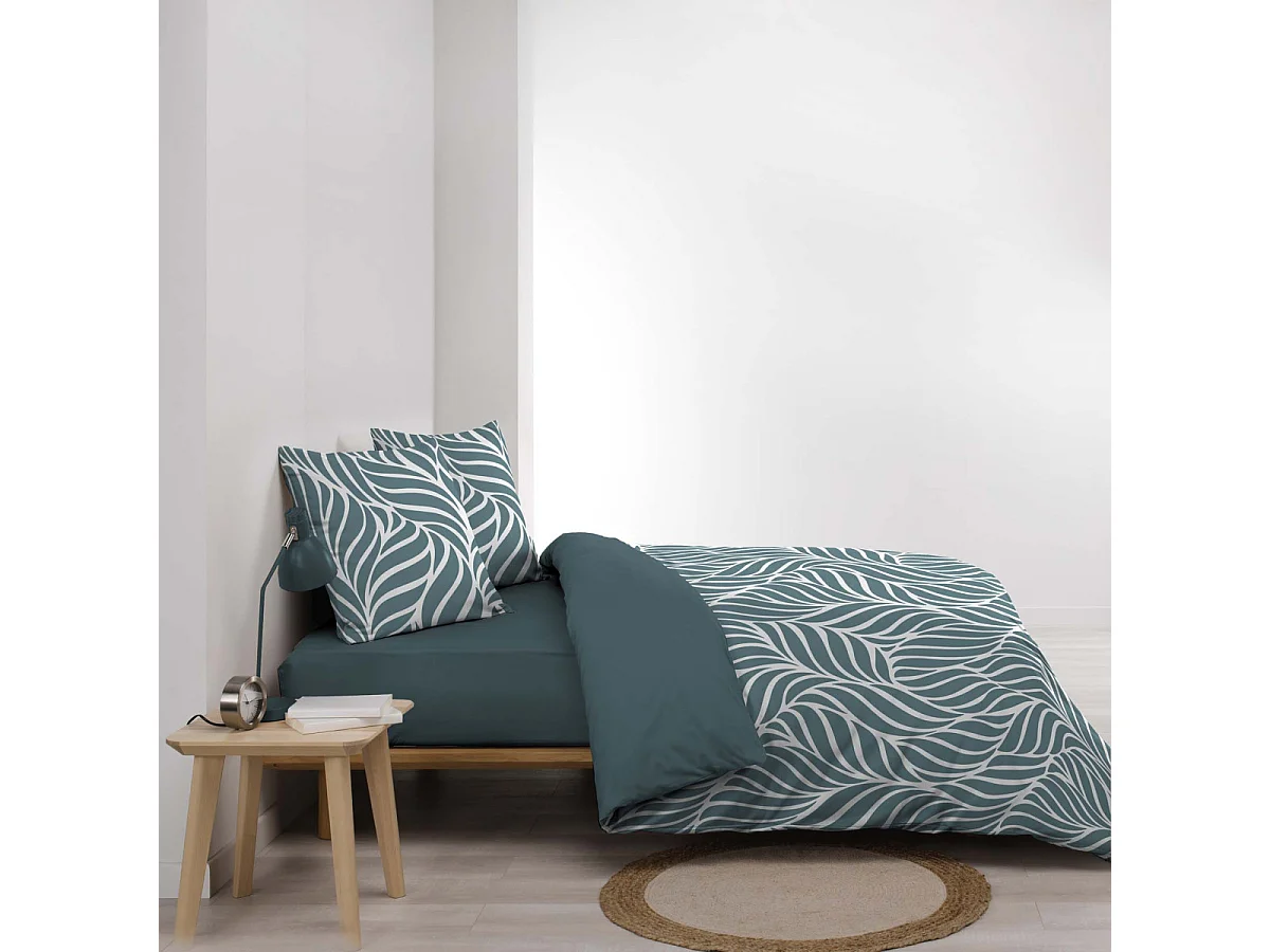 Parure de Lit 3 Pièces "Morgane" 260x240cm Bleu