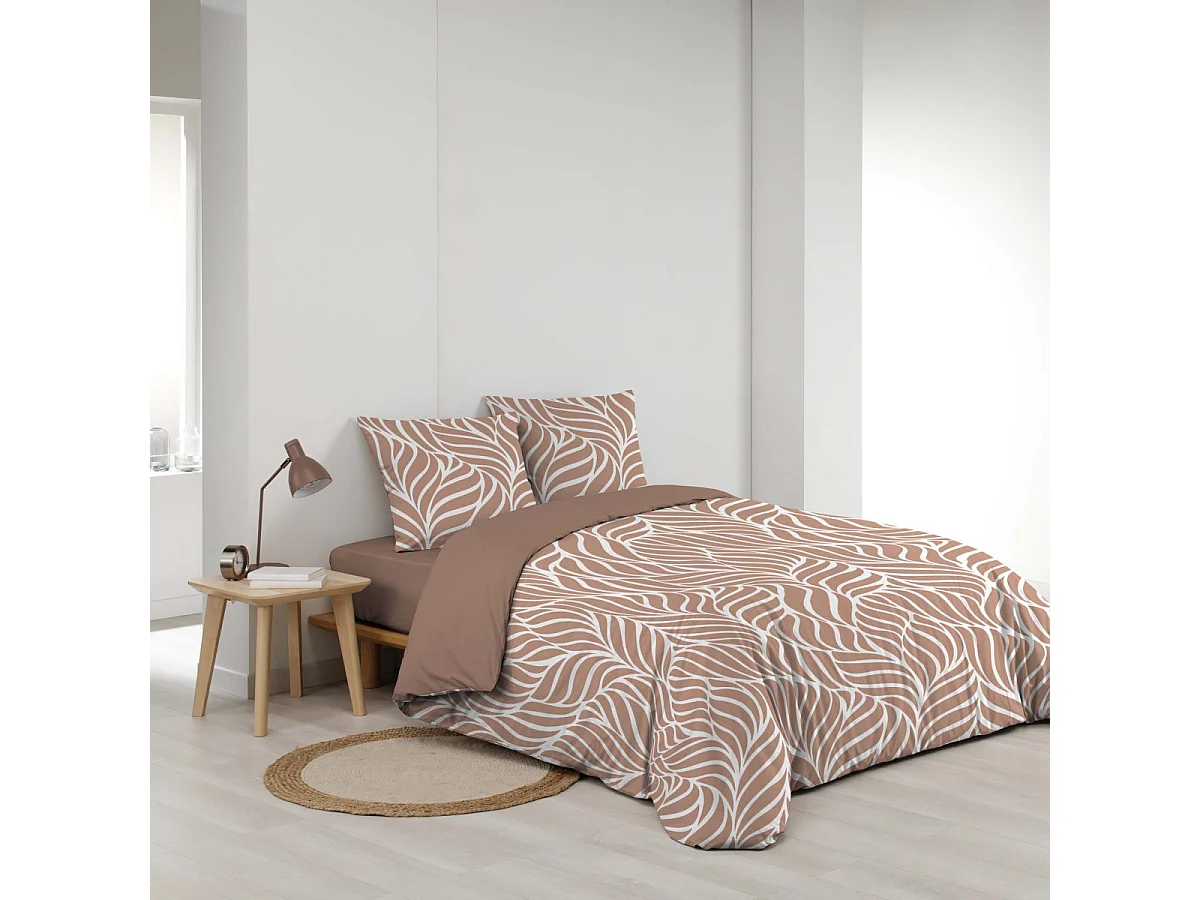 Parure de Lit 3 Pièces "Morgane" 240x220cm Mocha