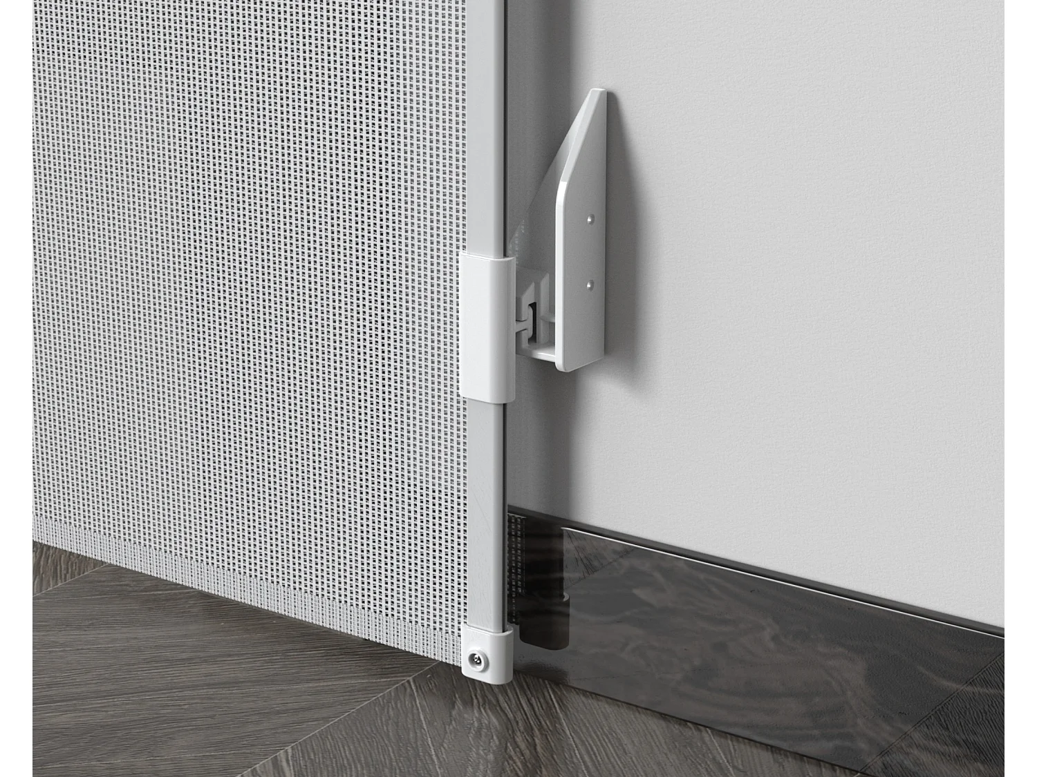 Barrière de sécurité bébé sur enrouleur KLIP - Blanc 130 cm - dès 24 mois