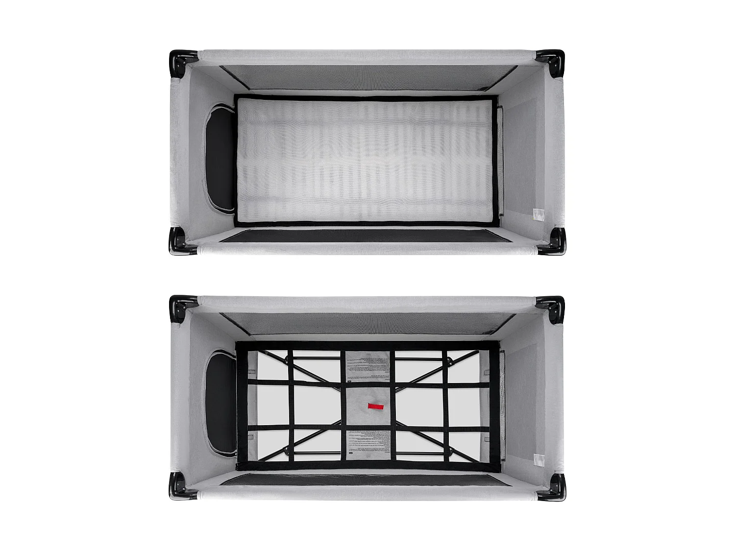 Lit de voyage Fresh Air pour bébé/enfant - 60 x 120 cm - Gris
