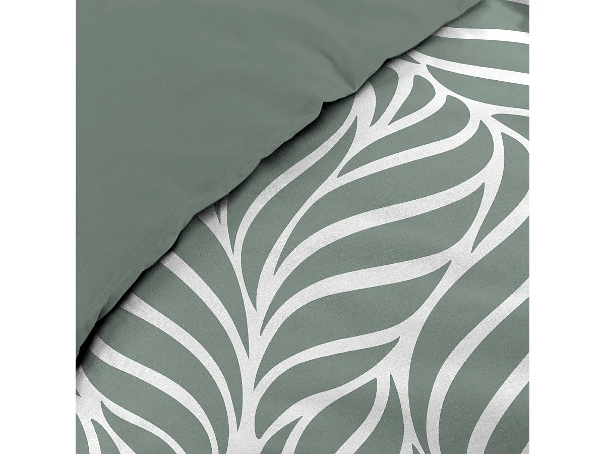 Parure de Lit 3 Pièces "Morgane" 260x240cm Vert Sauge