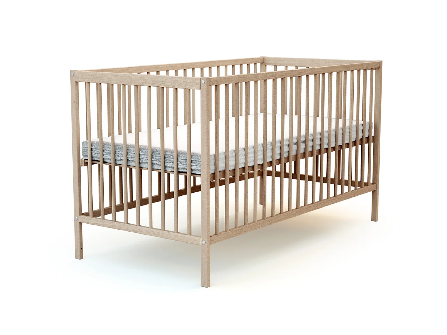 Babybett mit Matratze ONE Holtz Buche Natur