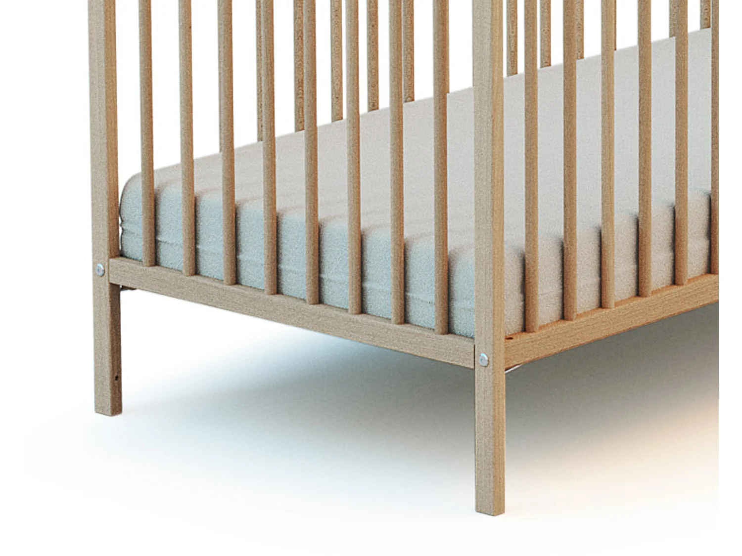 Lit tipi 60x120 en bois Hêtre brut ONE