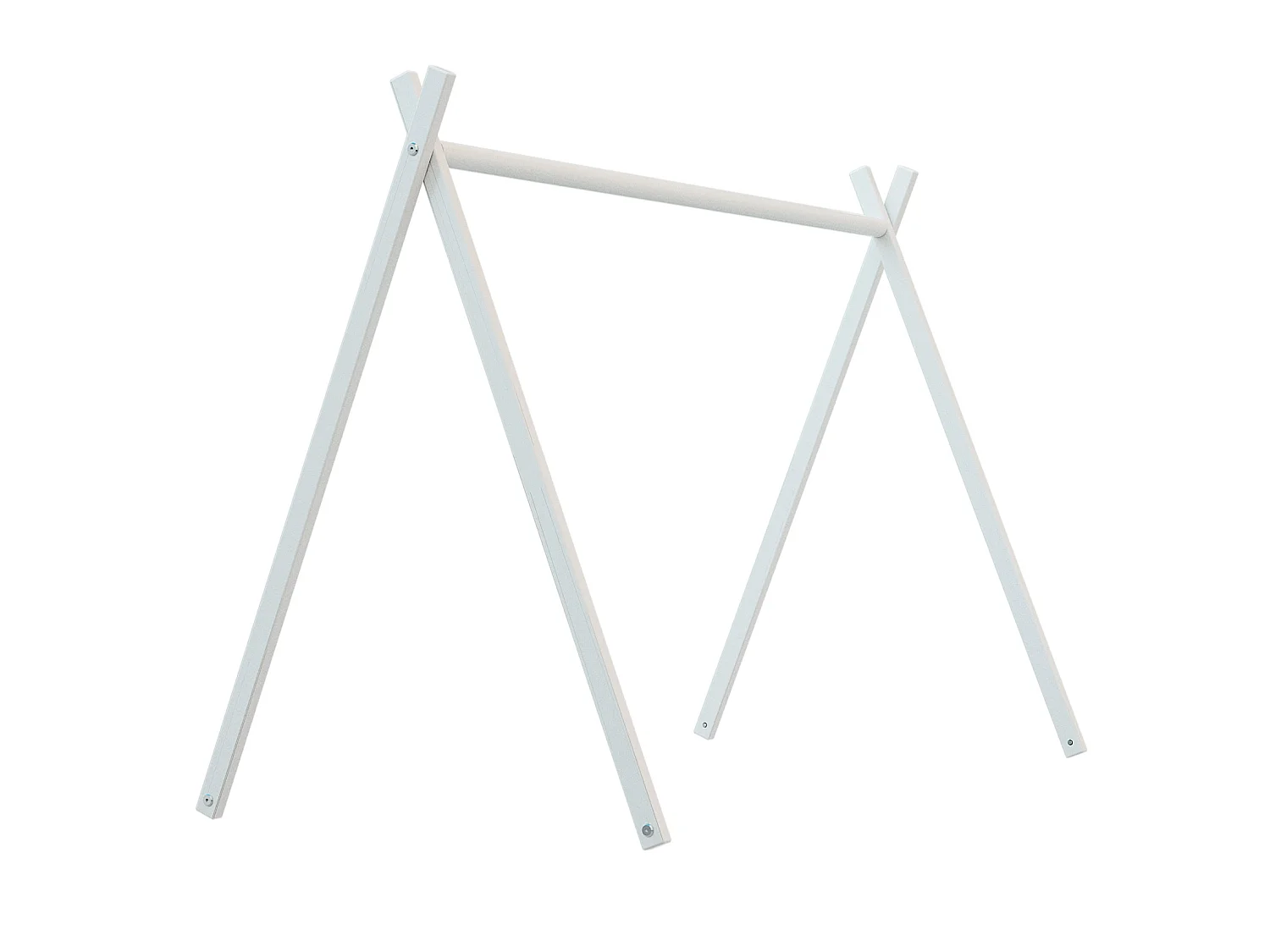 Lit tipi 60x120 en bois avec toit Blanc ONE