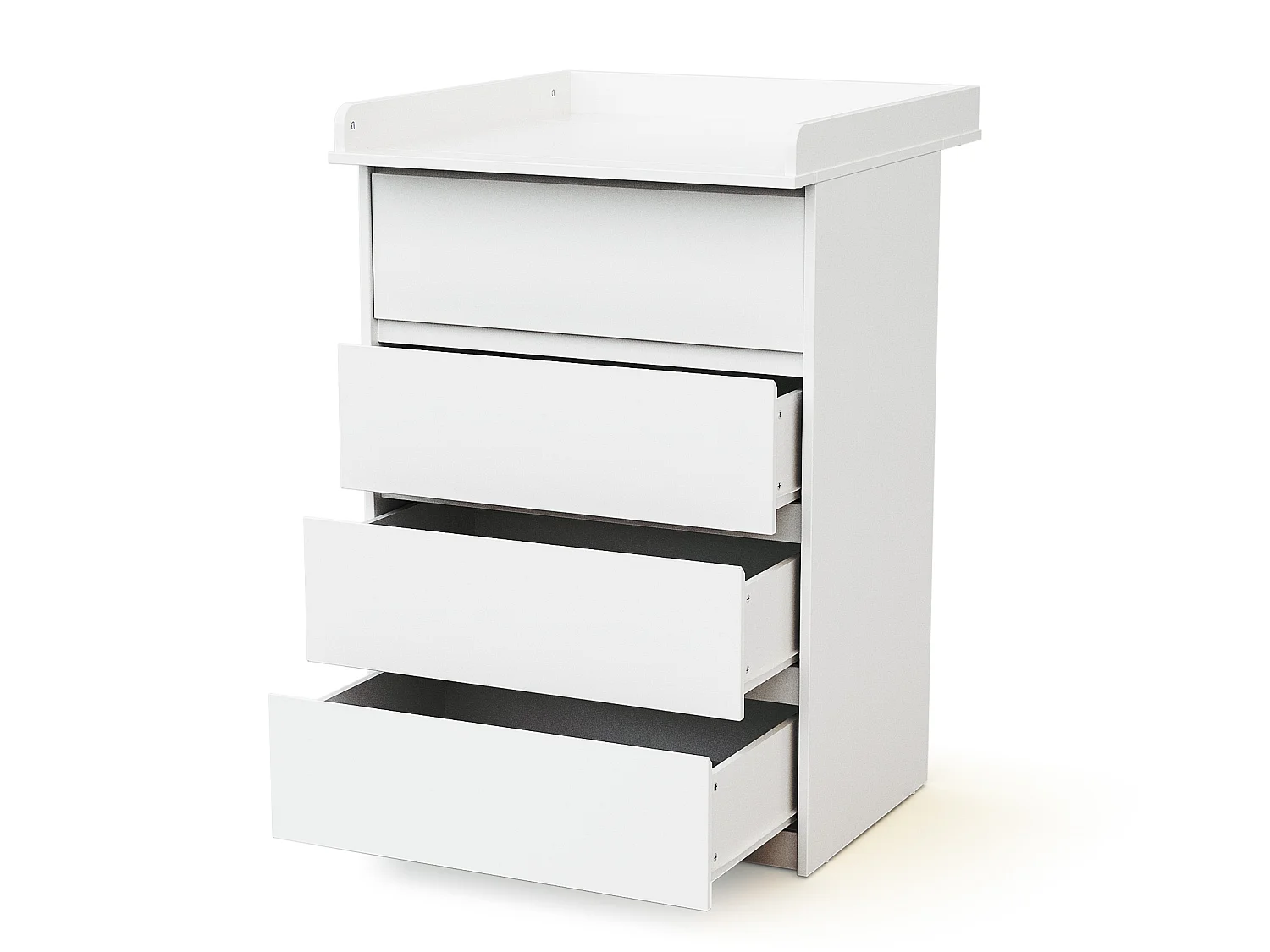 WEBABY - Commode 4 tiroirs avec plan a langer 70 cm