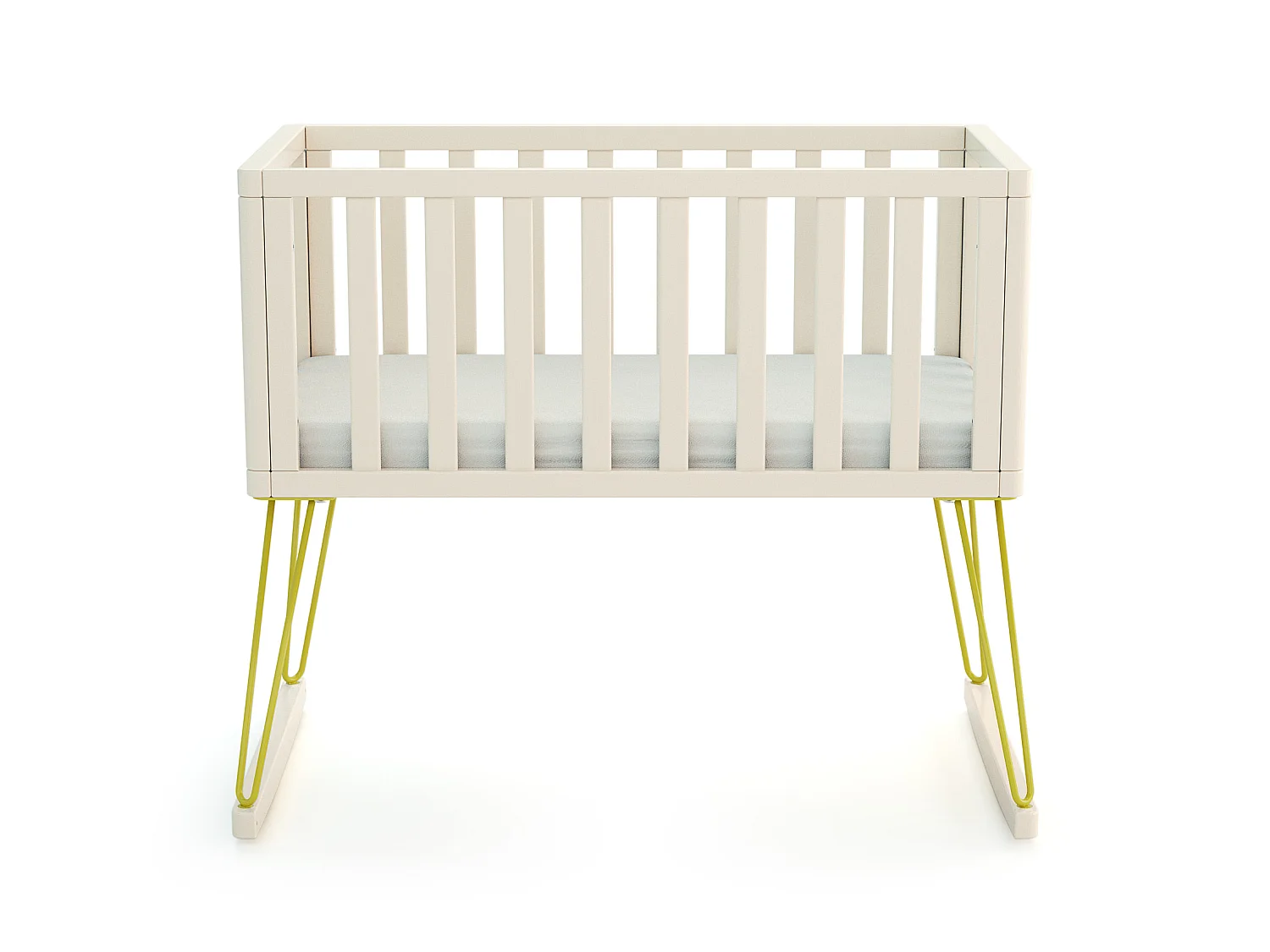 Berceau à bascule en bois ONLY Jaune 40 x 80 cm