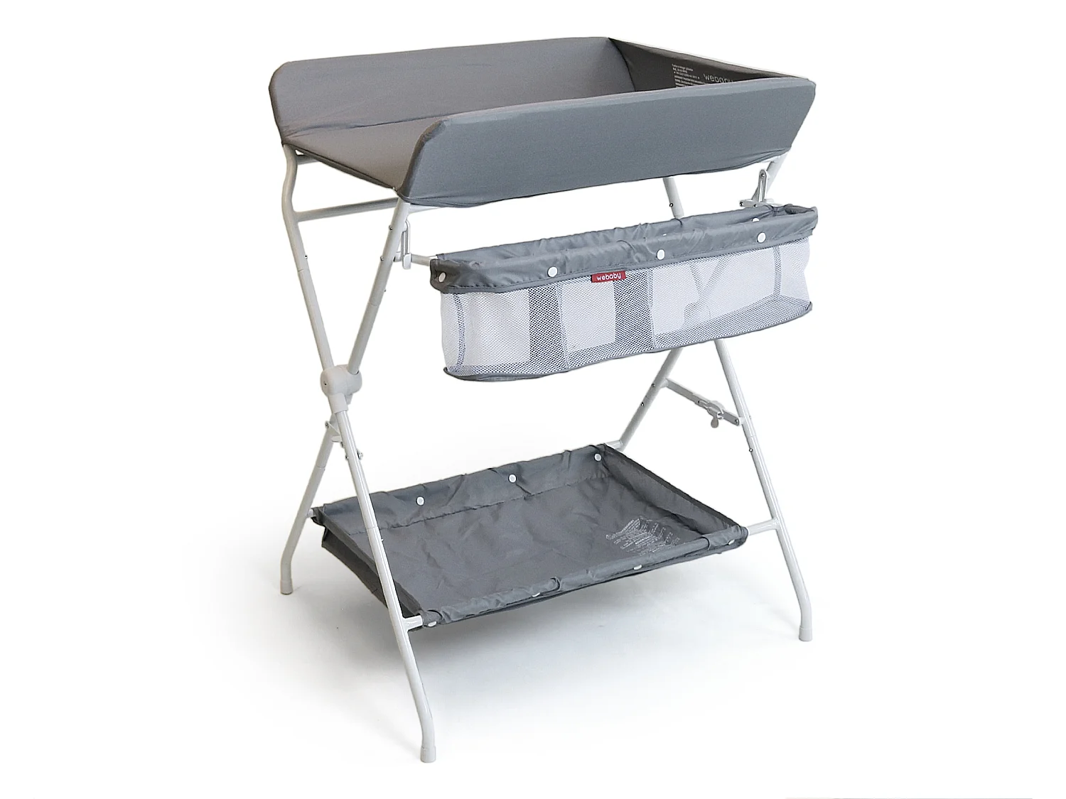 WEBABY - Table à langer pliante en acier MIO avec panier de rangement