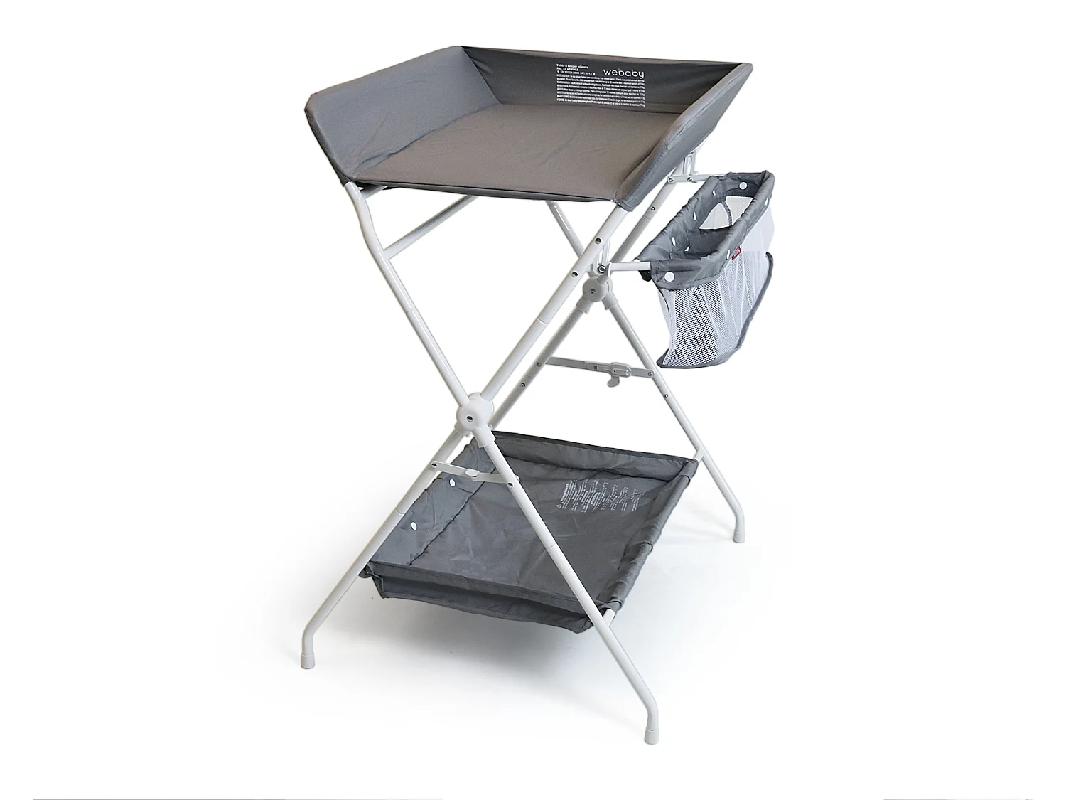 WEBABY - Table à langer pliante en acier MIO avec panier de rangement