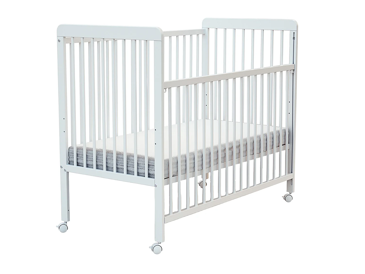Lit bébé coulissant en bois LIVO Blanc 60 x 120 cm
