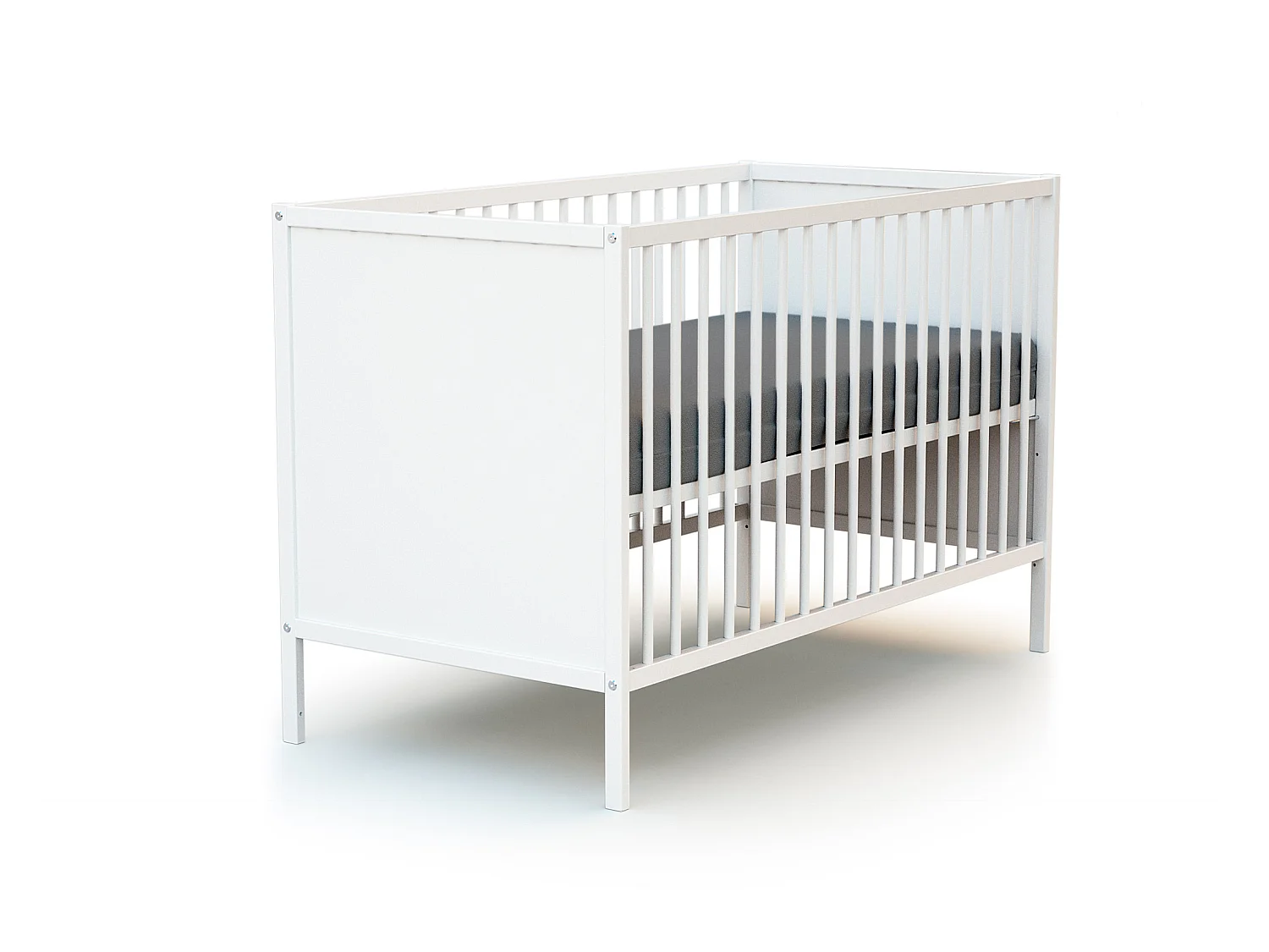 Chambre bébé lit et commode à langer en bois Blanc ALBA