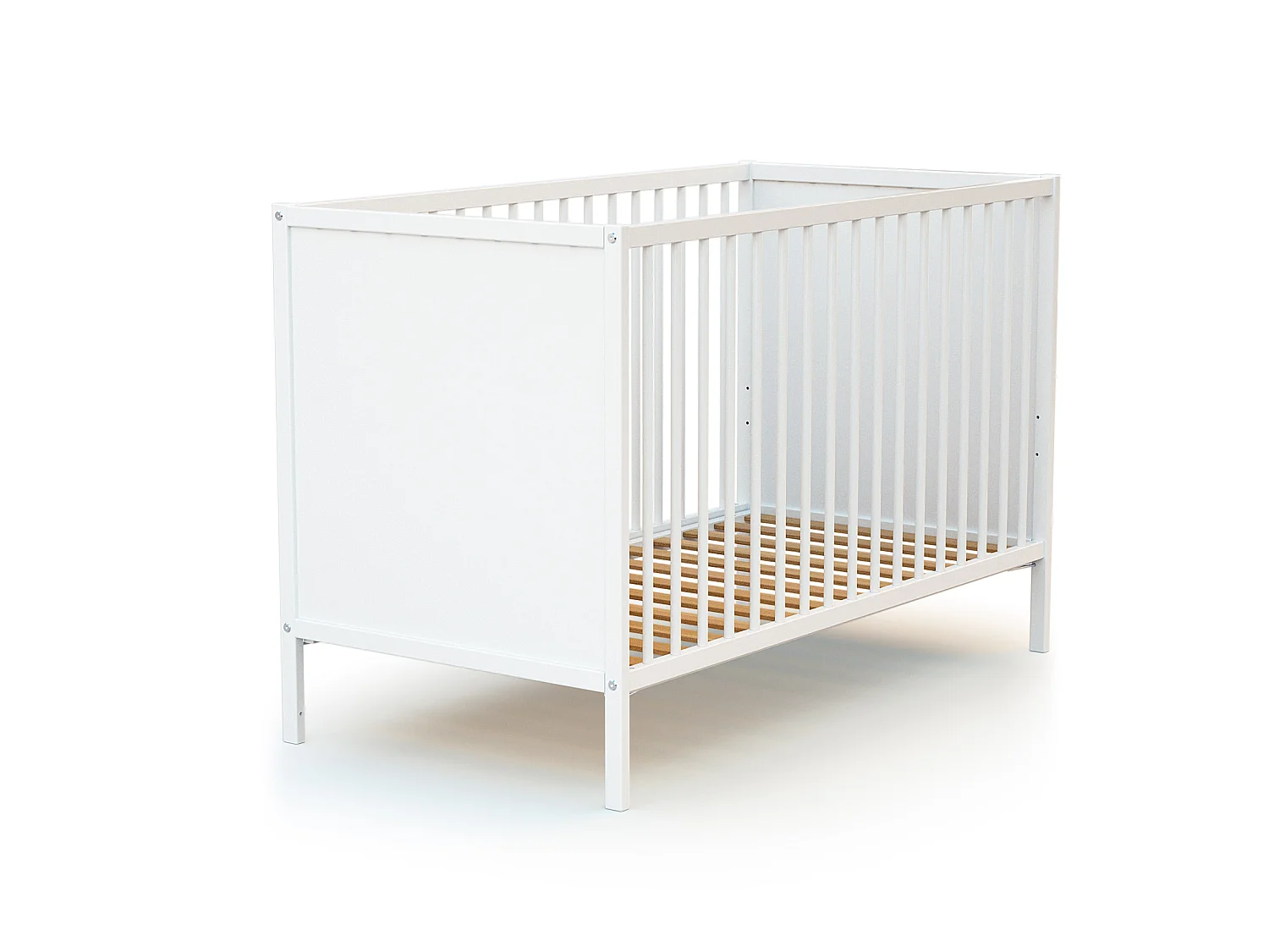Chambre bébé lit et commode à langer en bois Blanc ALBA