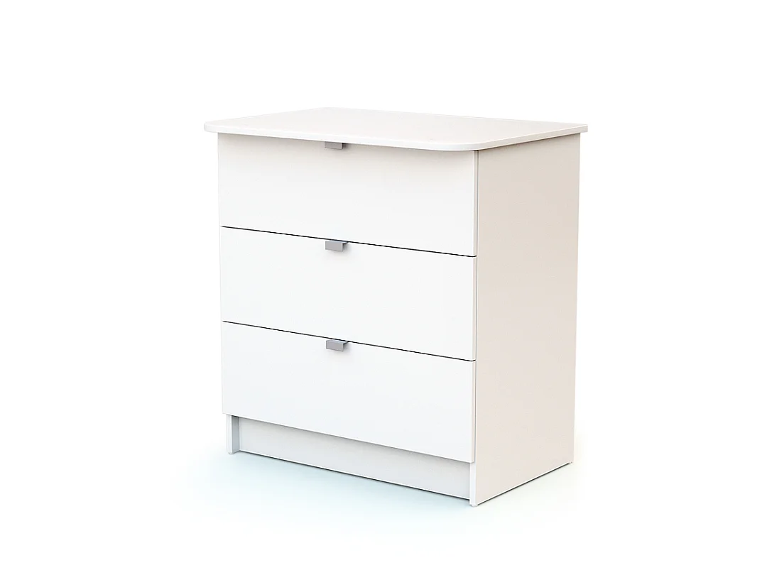 Chambre bébé lit et commode à langer en bois Blanc ALBA