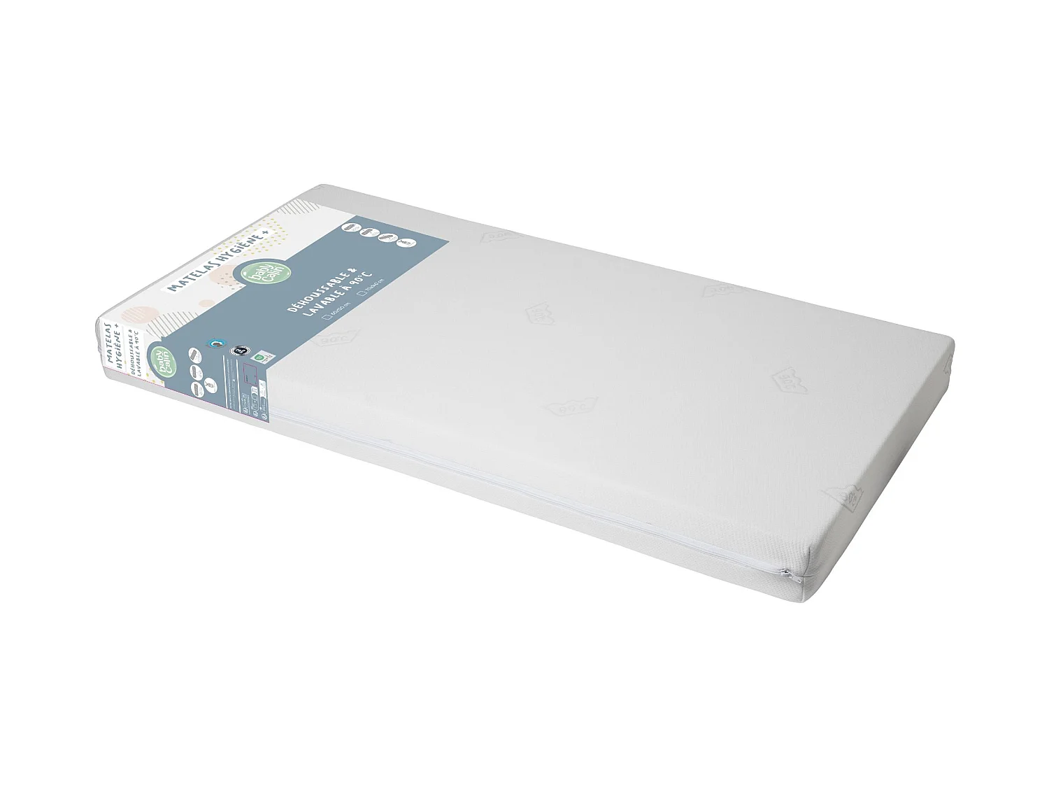 Materasso igienico sfoderabile per lettino 70 x 140 cm - 100% poliuretano - Bianco