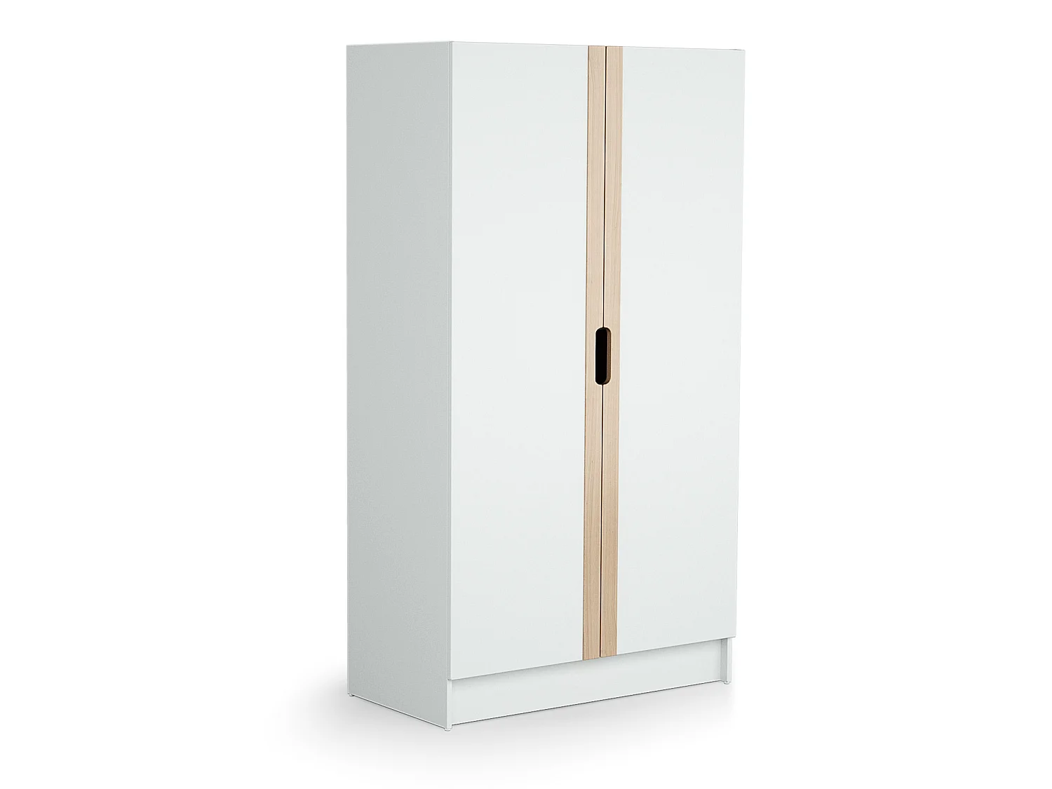 Dormitorio bebé con cuna, cambiador y armario CARROUSEL madera - Blanco/Haya Barnizada - 60 x 120