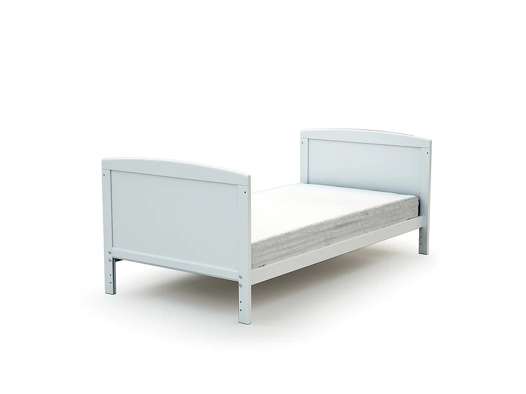 Lit bébé évolutif en bois avec matelas en bois LUNA Blanc