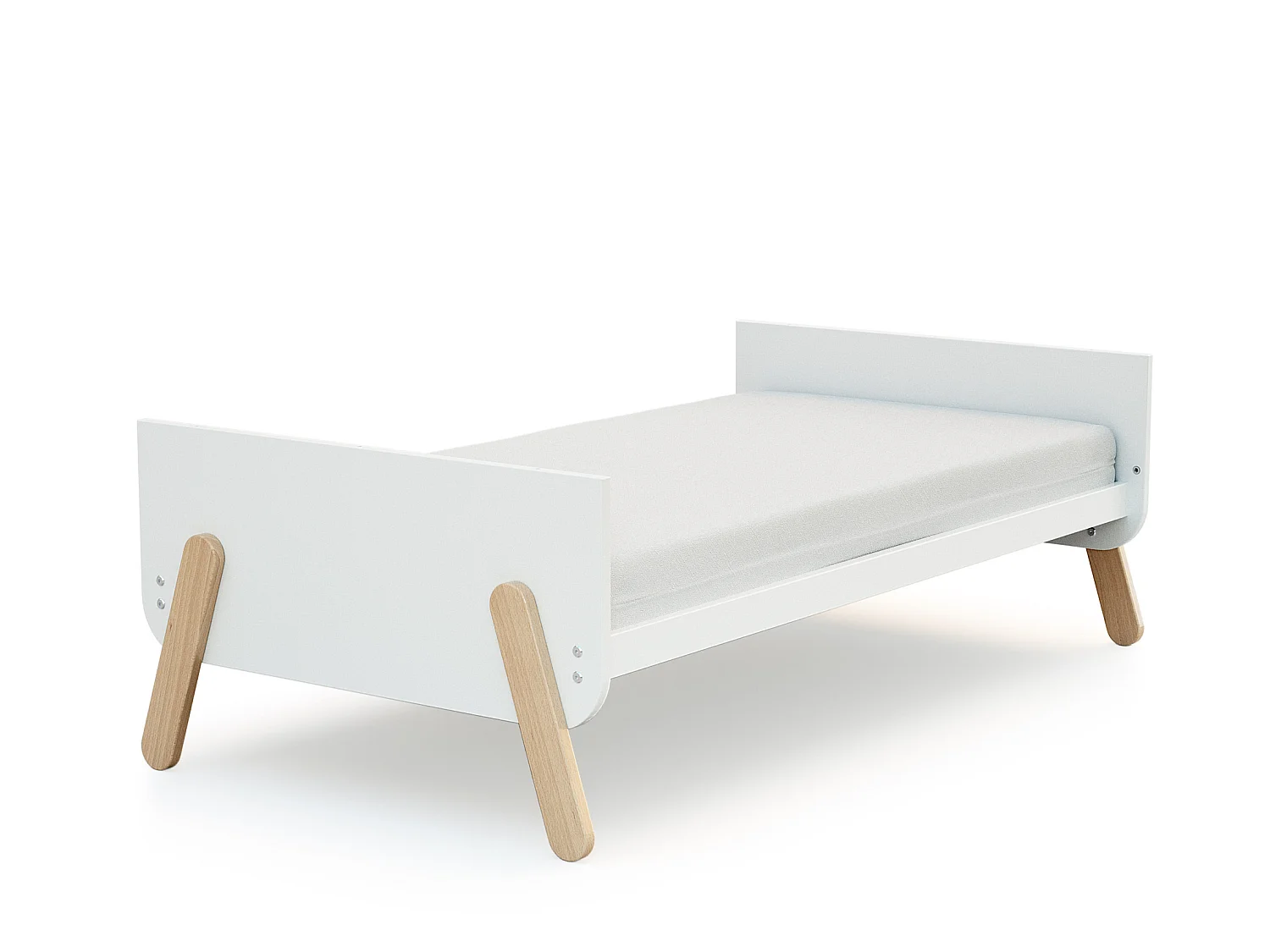 Habitación bebé completa evolutiva PIRATE madera - Blanco/Haya Barnizada - 70 x 140 - 147,5 x 78 x 87,5 / 79 x 65,5 x 94 / 51 x 100 x 176 cm