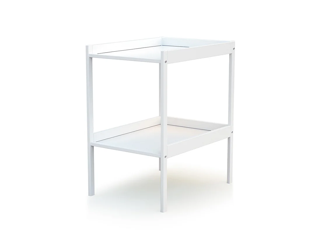 Cuna bebé y meuble cambiador madera MILO - Blanco - 60 x 120