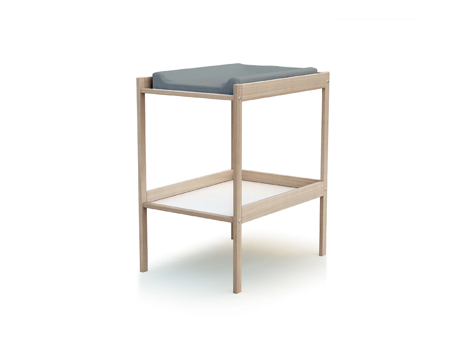 Cuna bebé y meuble cambiador madera MILO - Haya Cruda - 60 x 120