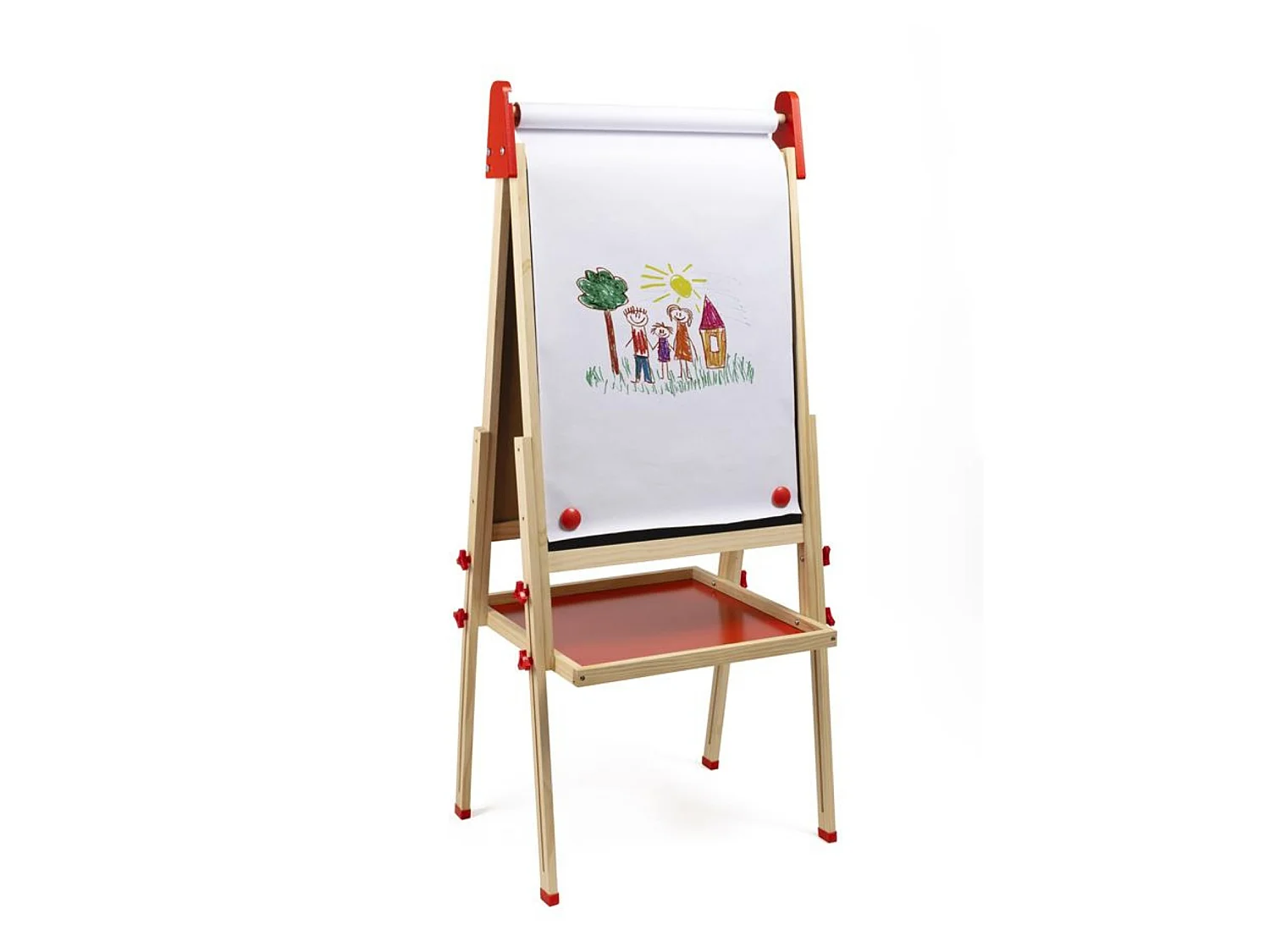 Tableau 3 en 1 en bois pour enfant - De 3 à 12 ans