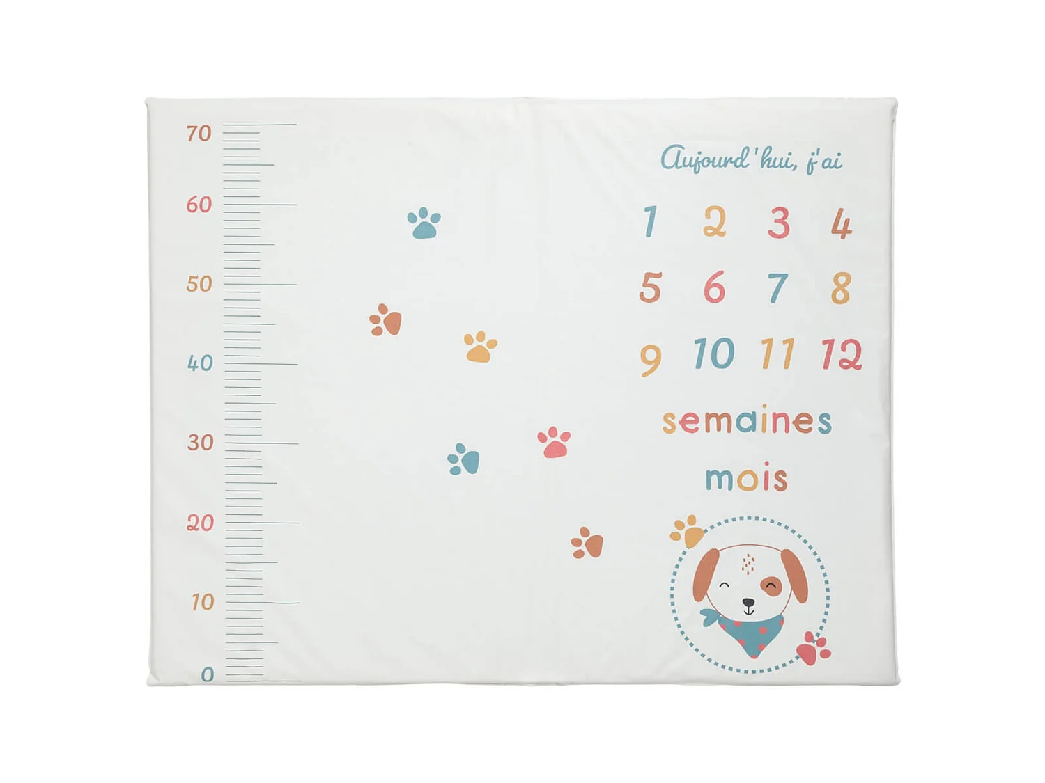Tapis d'éveil bébé Anniversaire Toutou Party - 72,5 x 92 x 2,5 cm