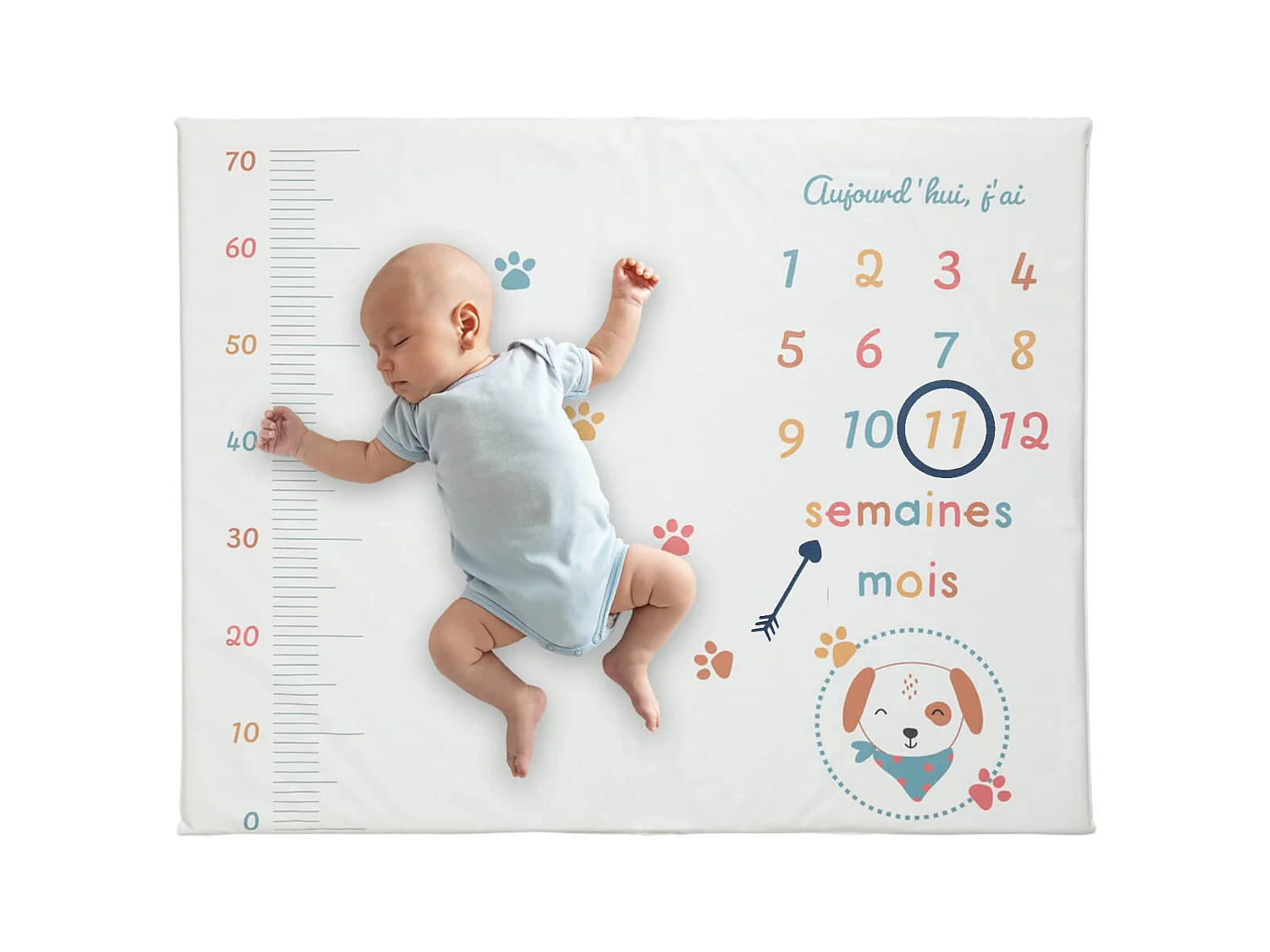 Tapis d'éveil bébé Anniversaire Toutou Party - 72,5 x 92 x 2,5 cm