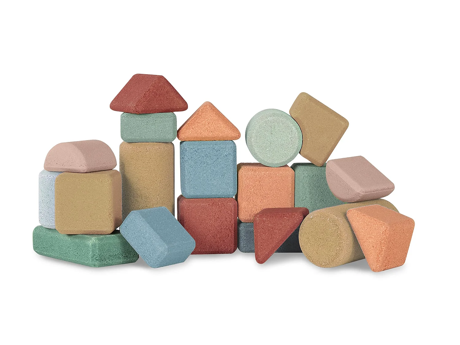 Coffret de blocs de construction en liège - 20 pcs