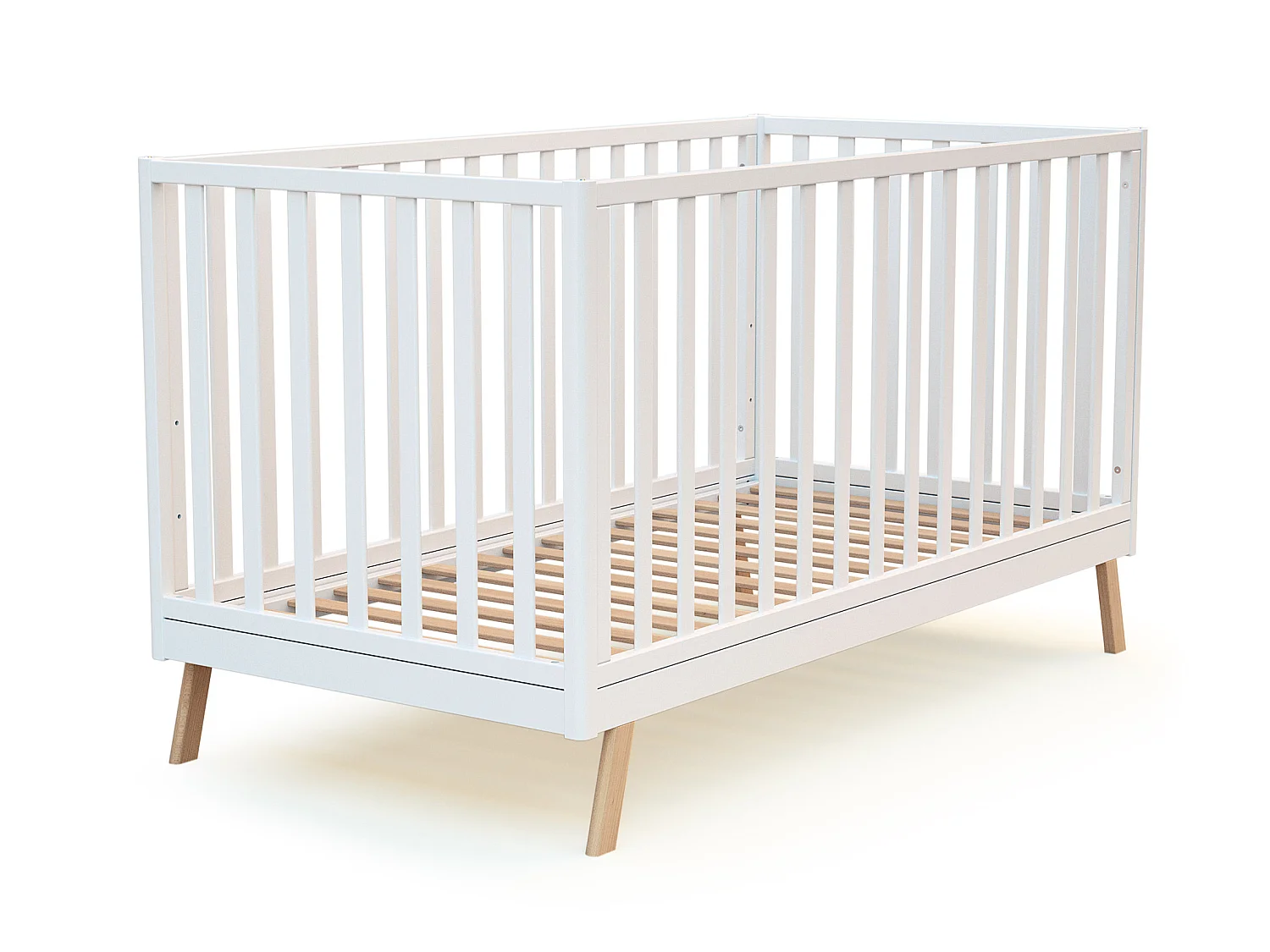 Lit bébé évolutif en bois KASA Blanc 70 x 140 cm