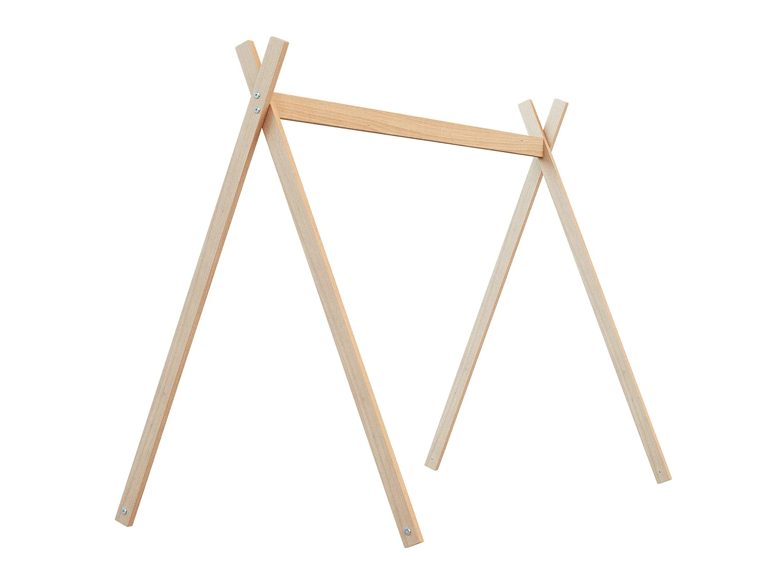 Lit bébé en bois 70 x 140 cm avec tipi - Hêtre brut