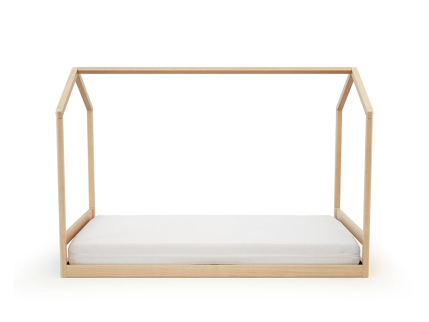 Lit cabane bébé évolutif en bois KASA Hêtre Verni 70 x 140 cm