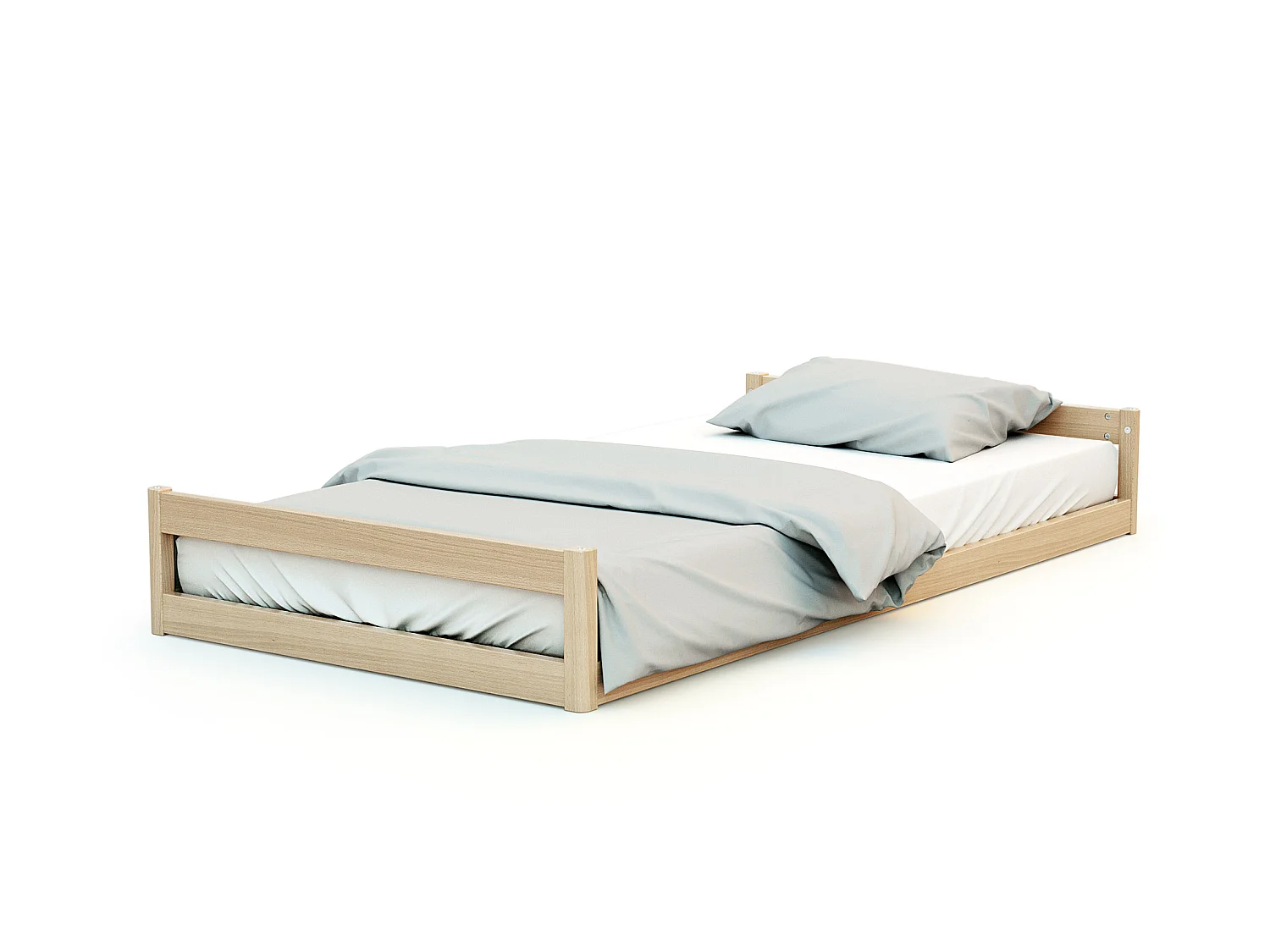 Lit bébé évolutif en bois KASA Hêtre Verni 70 x 140 cm