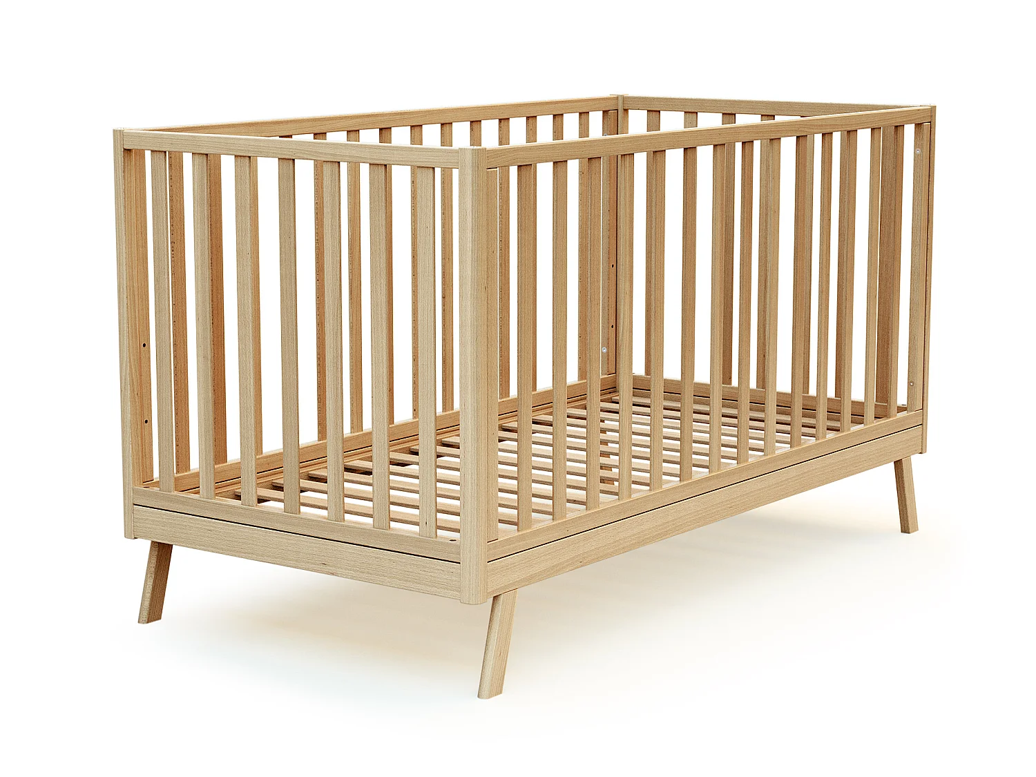 Lit bébé évolutif en bois KASA Hêtre Verni 70 x 140 cm
