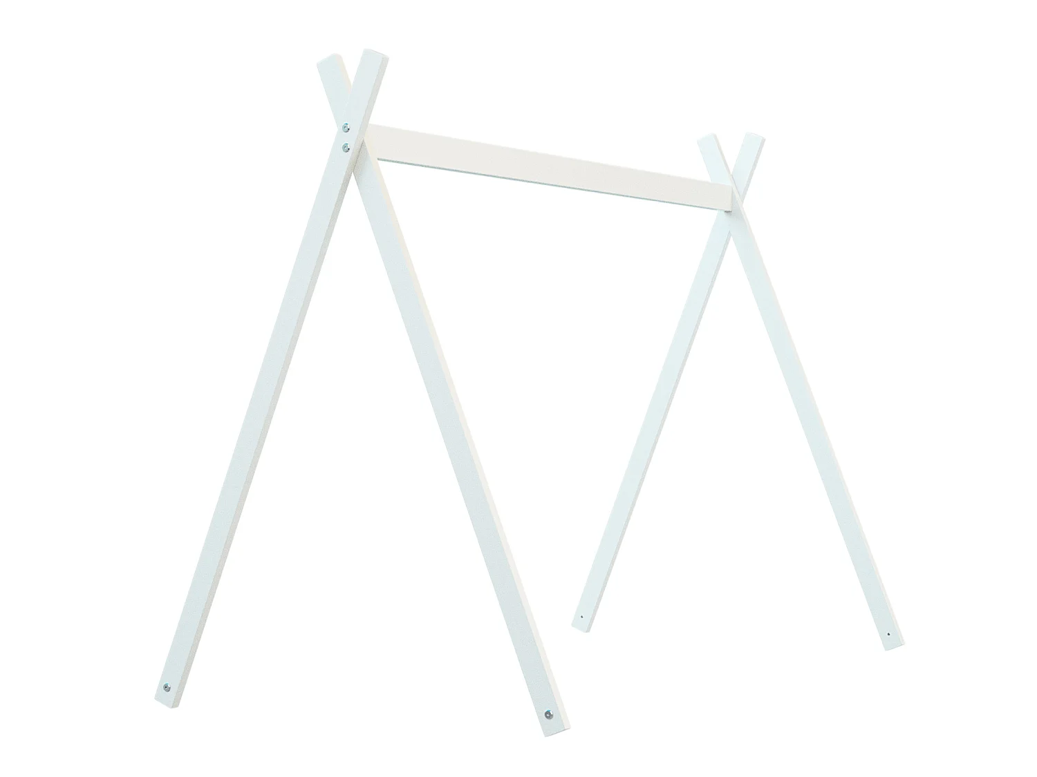 Lit bébé en bois 70 x 140 cm avec tipi - Blanc