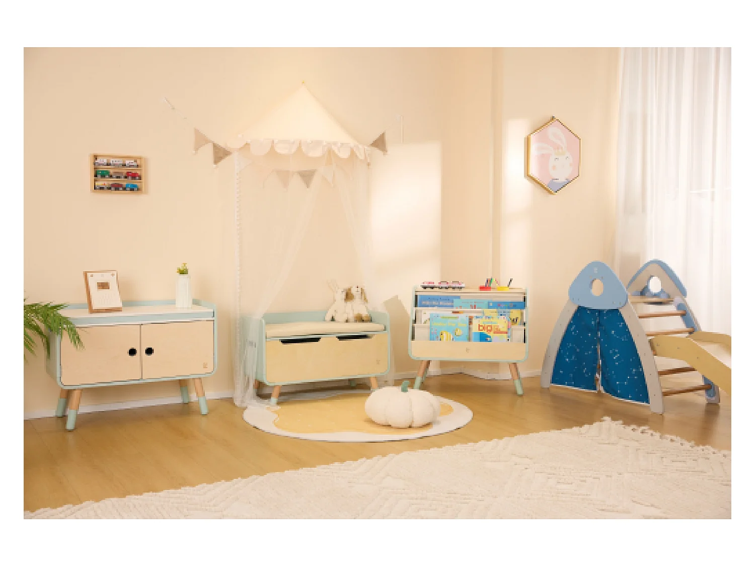 Caja de juguetes/Banco de madera 2 en 1 PLAY FURNITURE