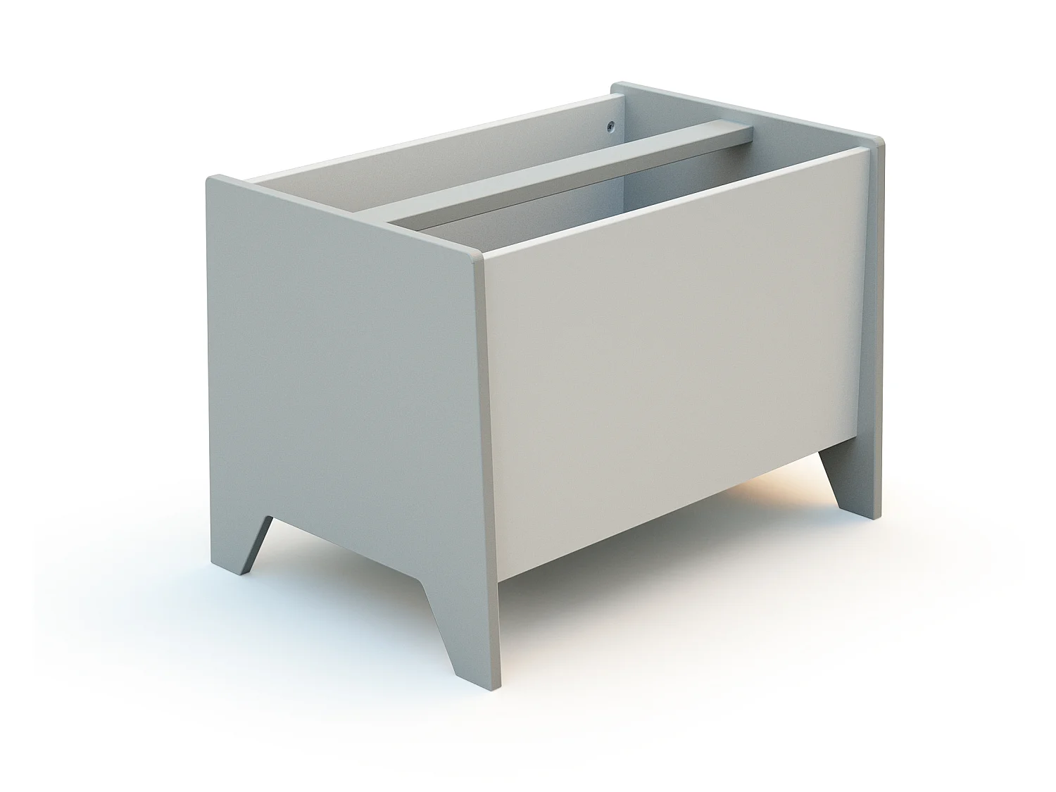 Caja de almacenaje y juguetes madera - Gris/Blanco - 65 x 46 x 46 cm